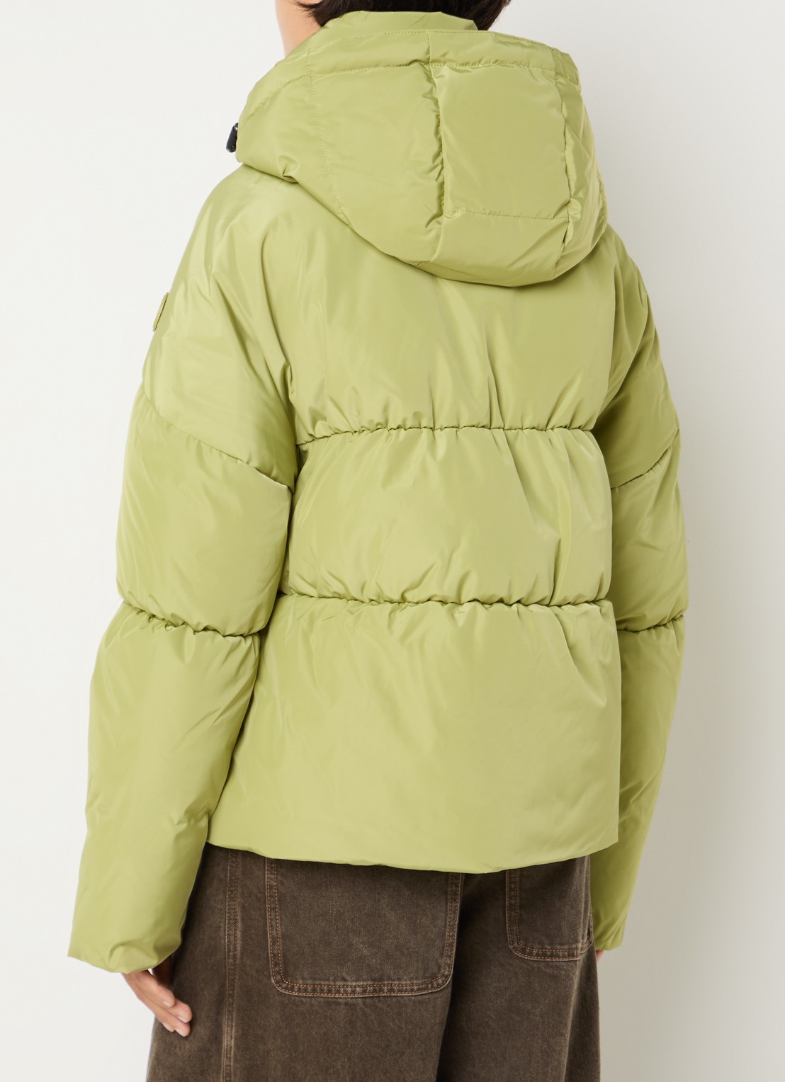 Airforce Maya puffer jack met steekzakken - achterkant 4 felgroen