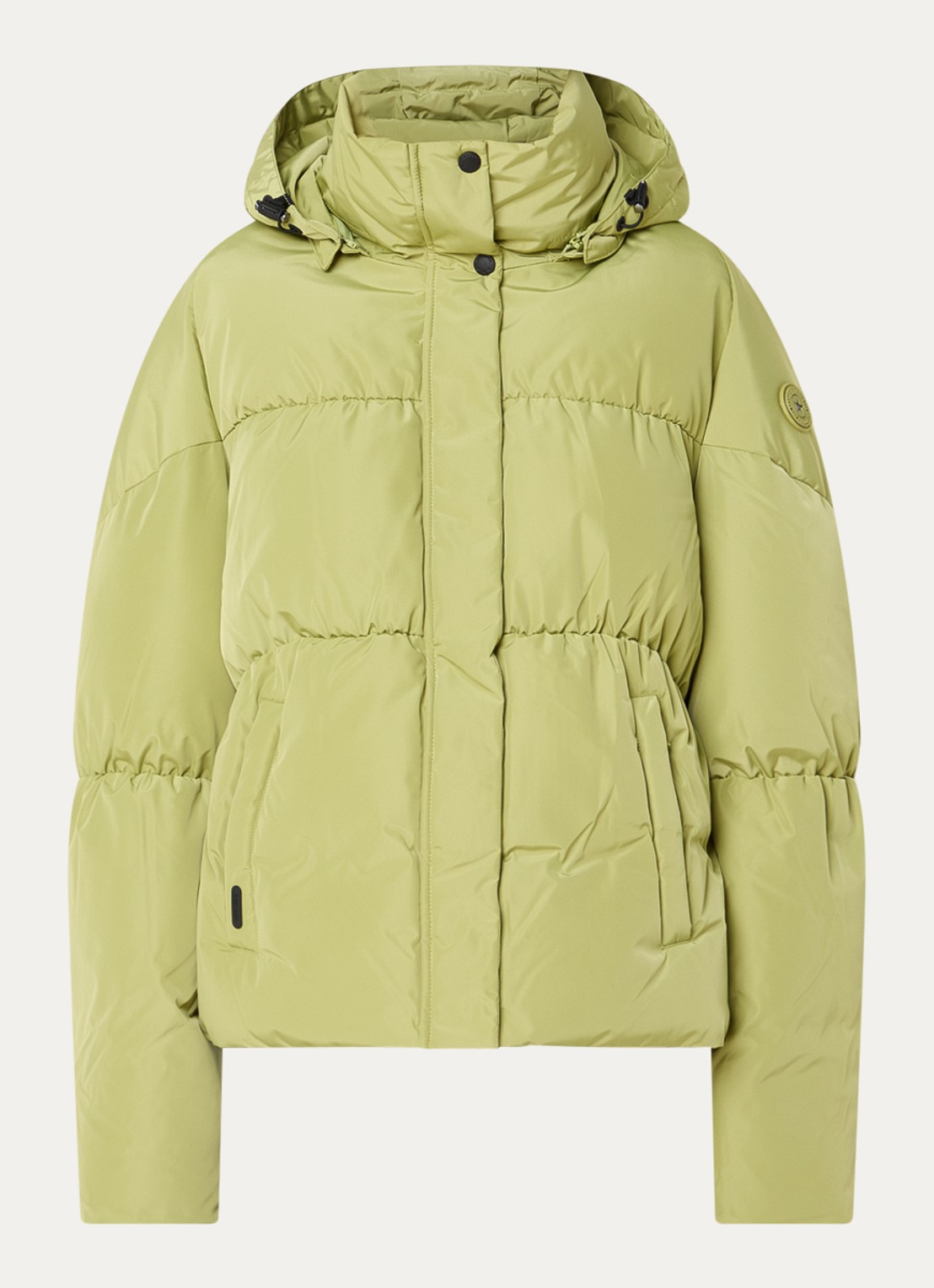 Airforce Maya puffer jack met steekzakken - voorkant felgroen