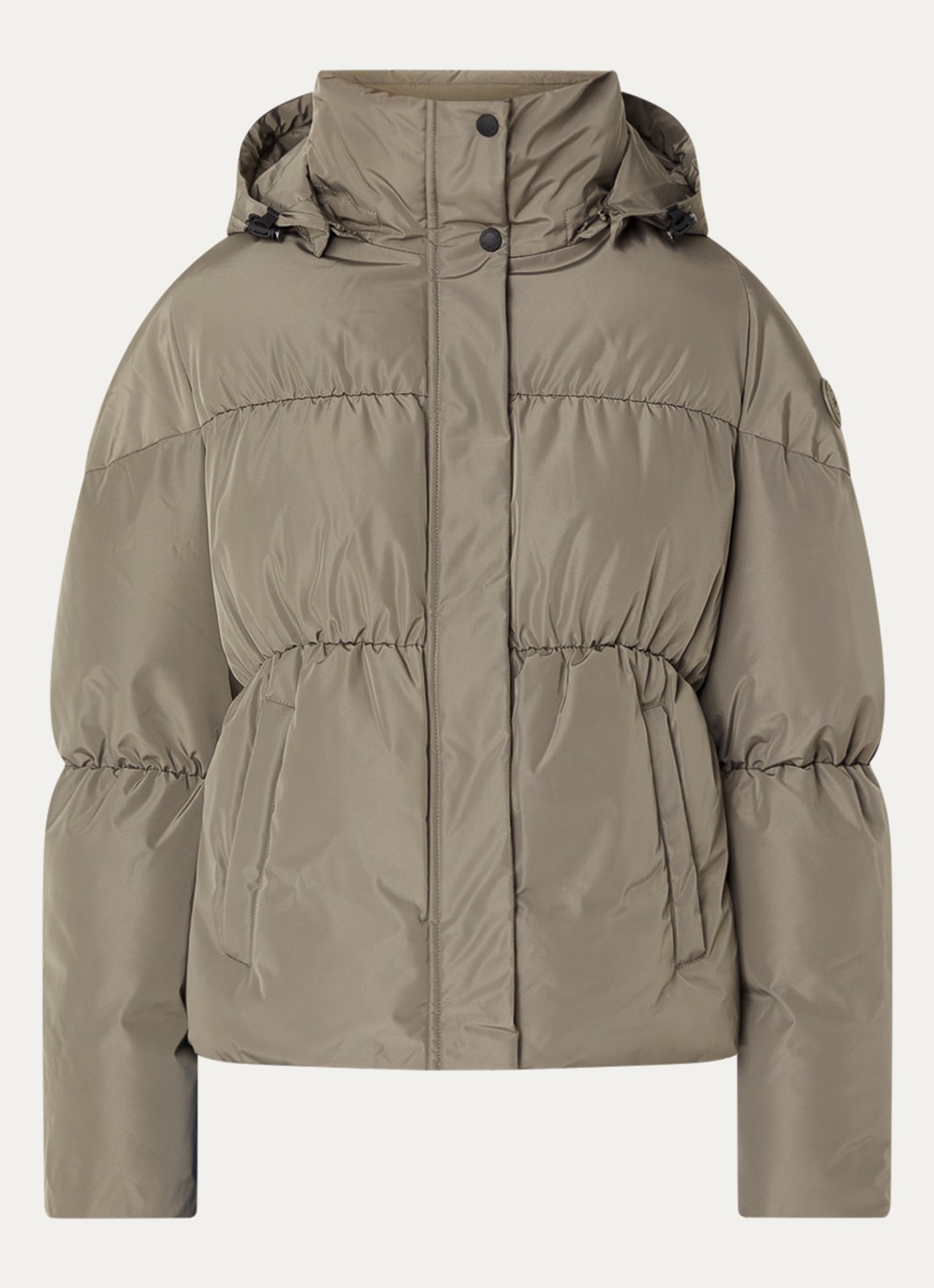 Airforce Maya puffer jack met steekzakken - voorkant 2 olijfgroen