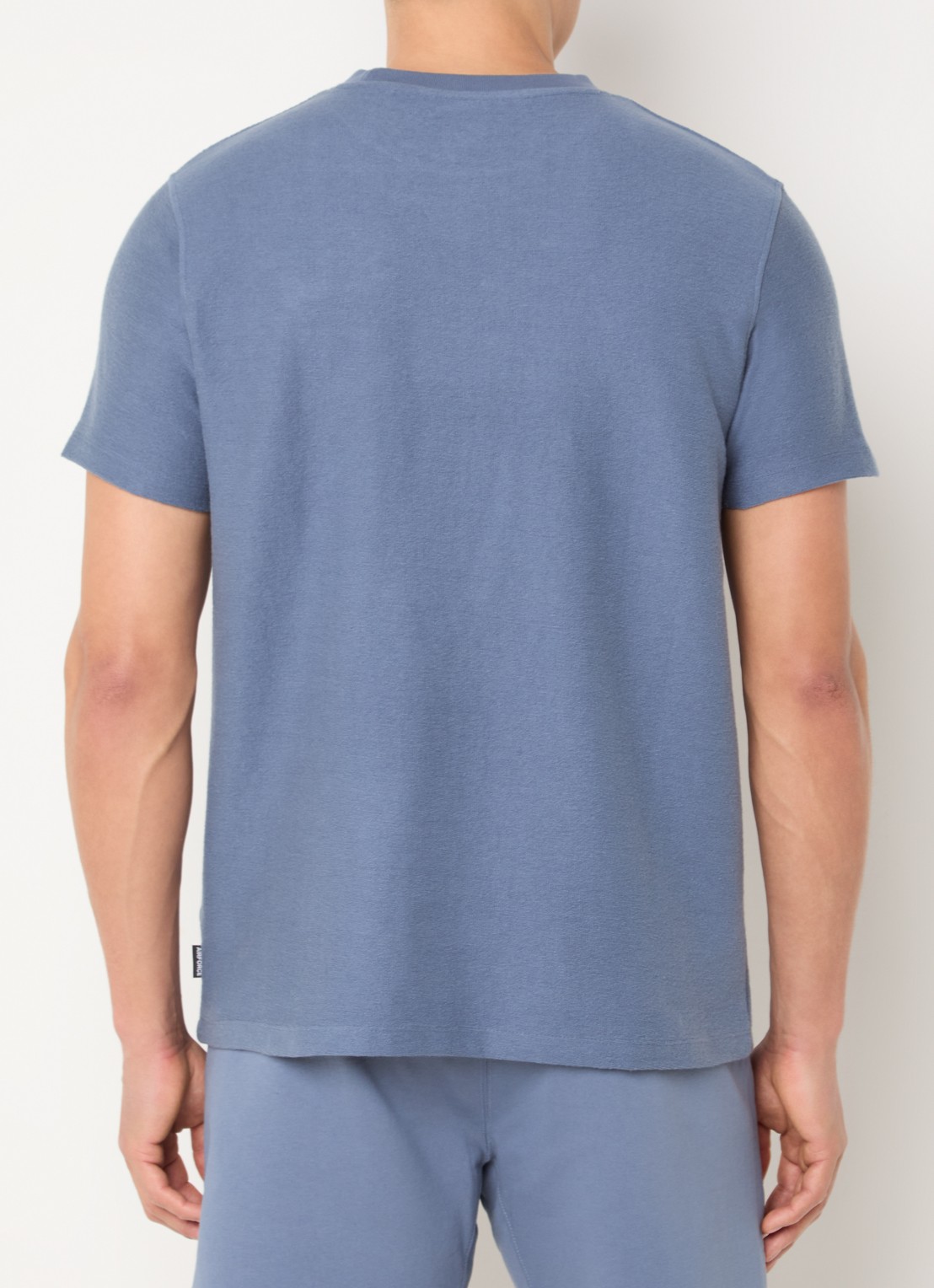 Airforce Milo T-shirt met logoborduring - achterkant 2 staalblauw