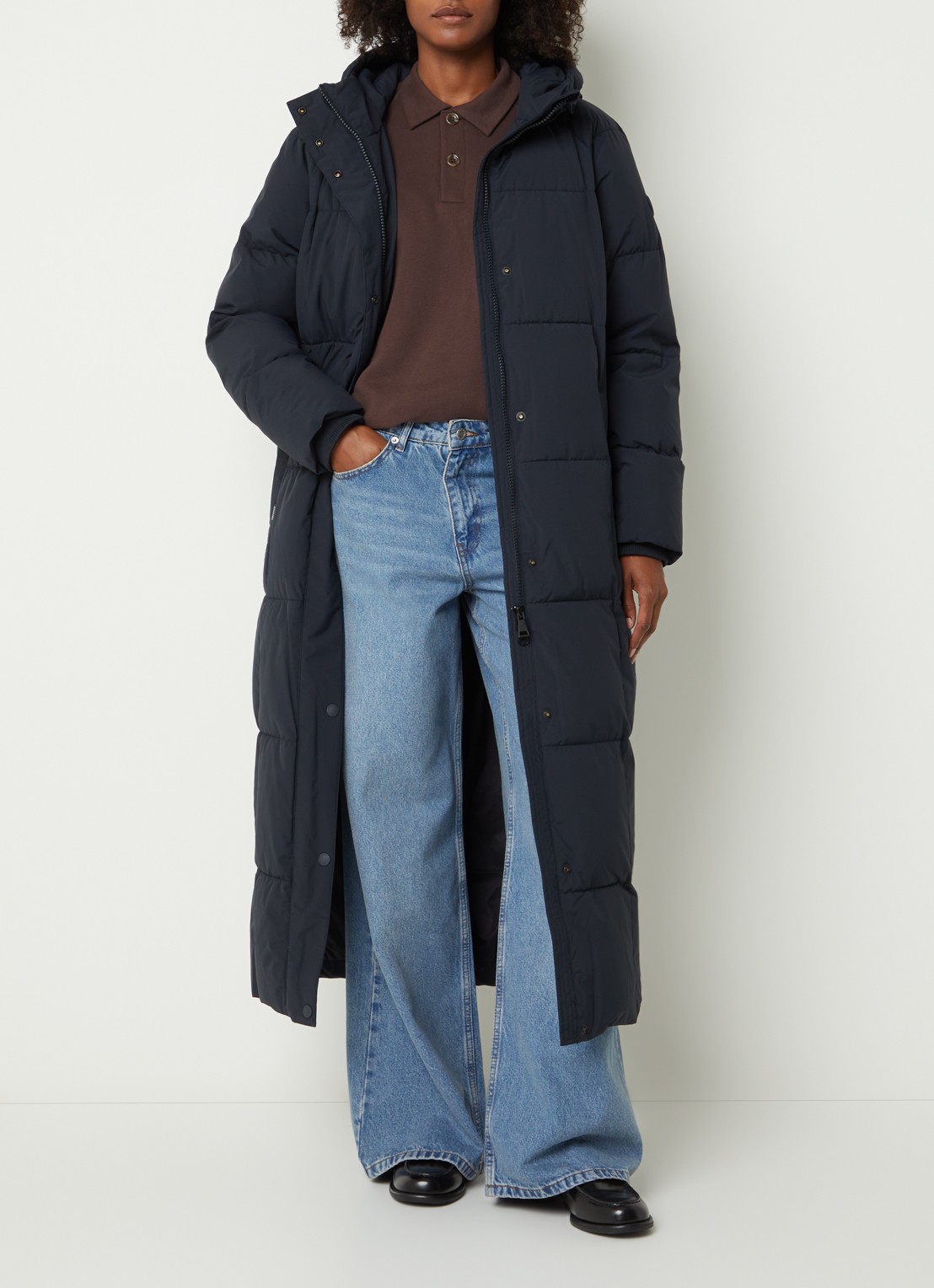 Airforce Nia gewatteerde parka met steekzakken - voorkant 4 donkerblauw