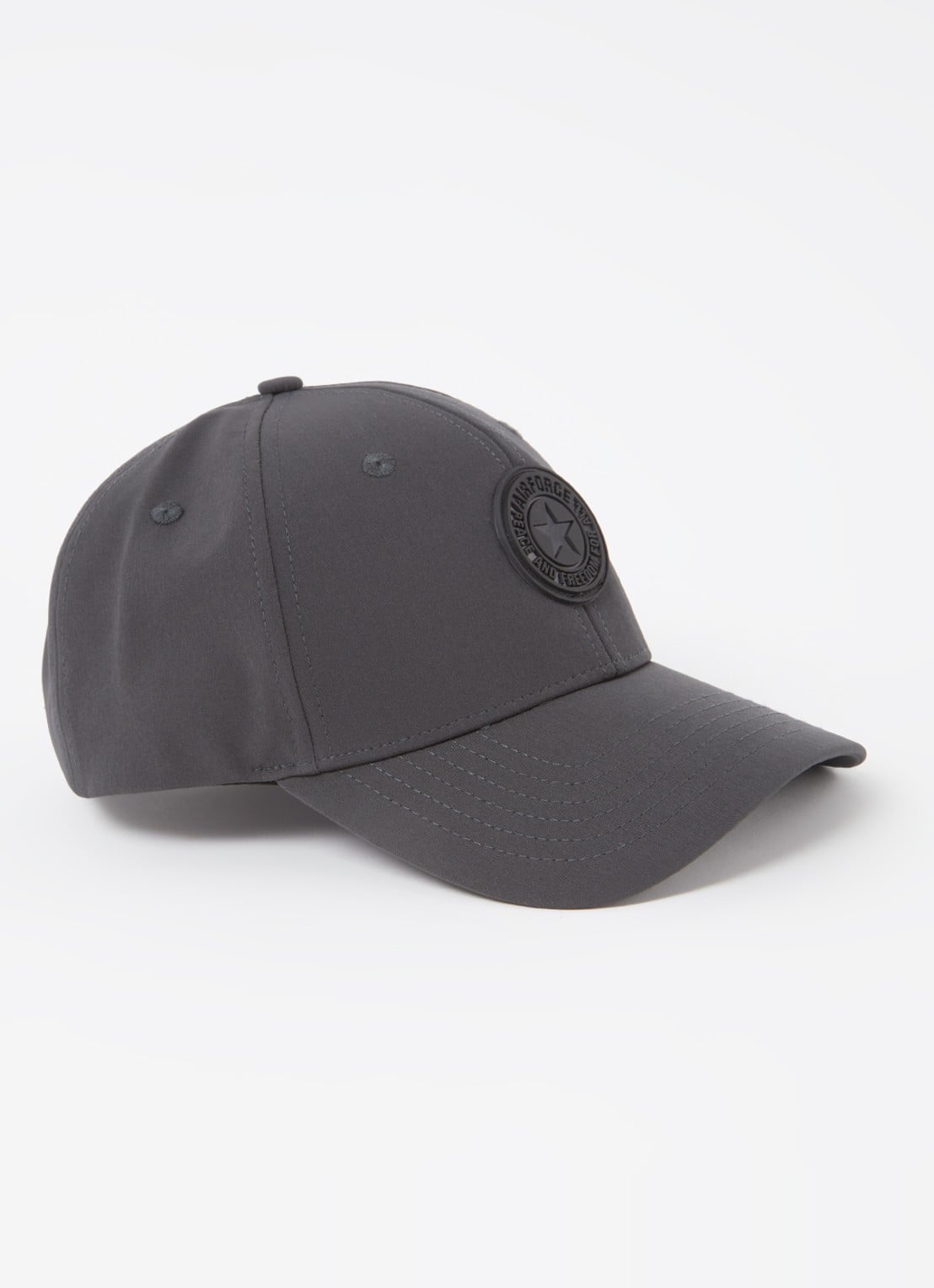 Airforce Pet met logo - voorkant donkergrijs