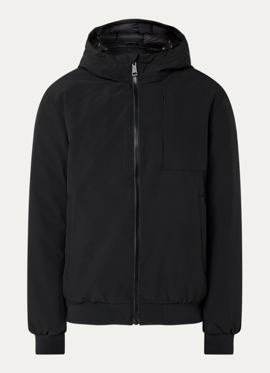 Airforce Reversible jack met capuchon - voorkant 3 zwart