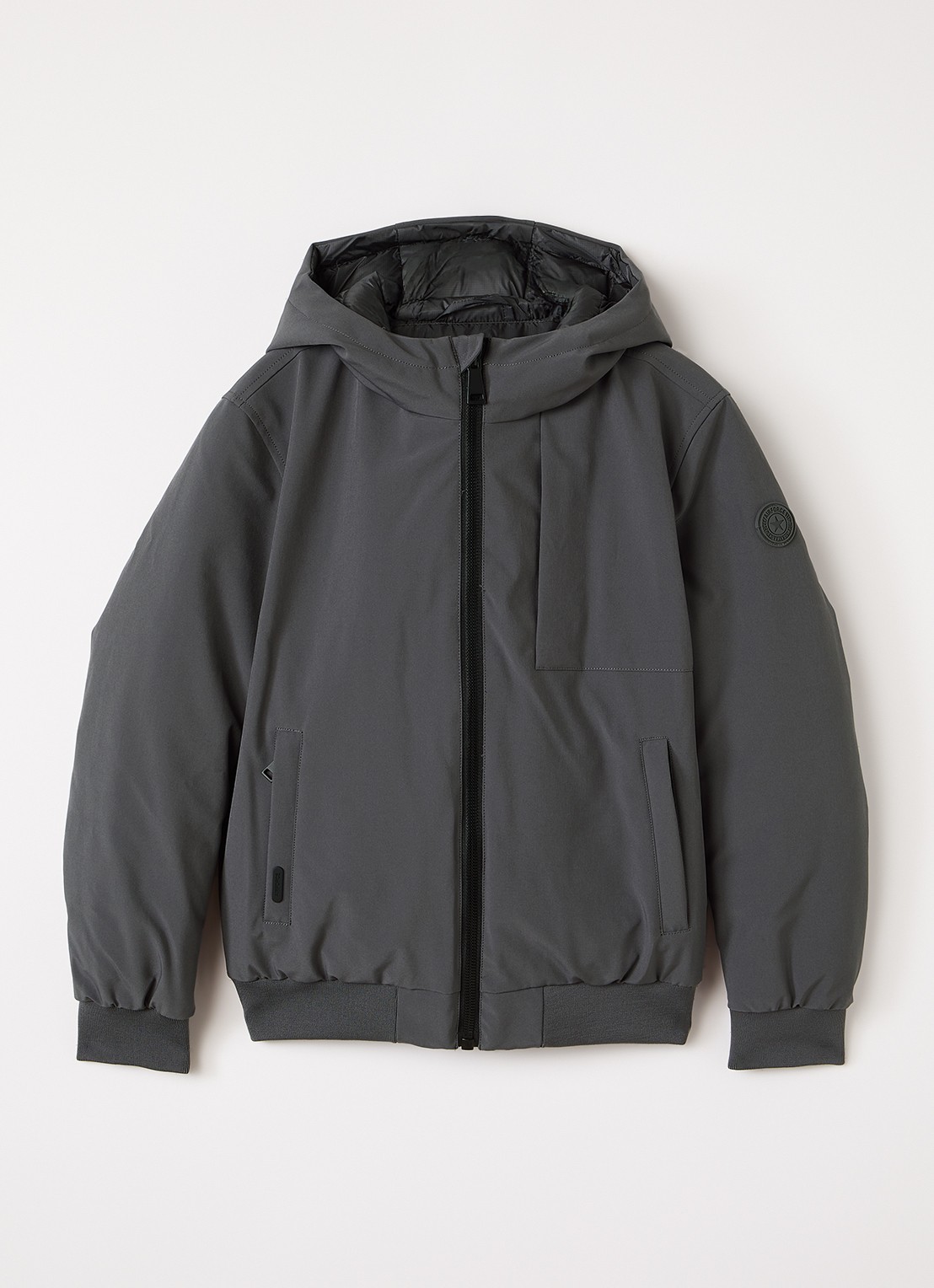 Airforce Reversible puffer jack  - voorkant 2 donkergrijs