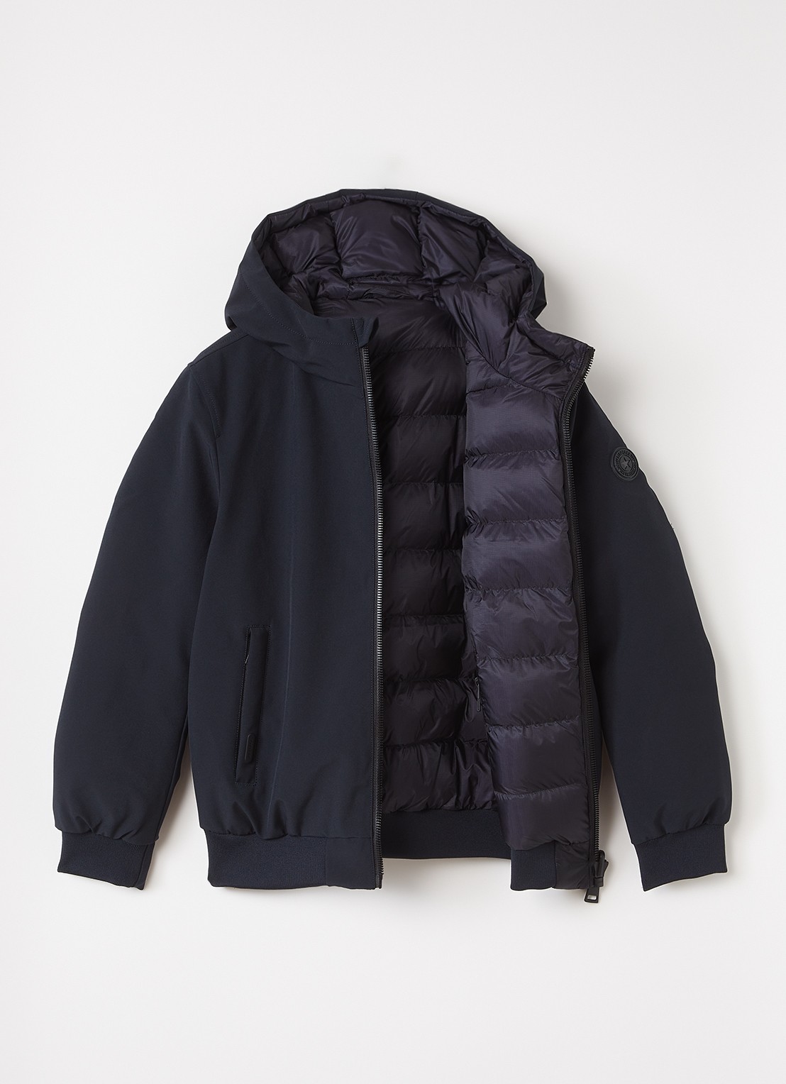 Airforce Reversible puffer jack  - voorkant 2 donkerblauw