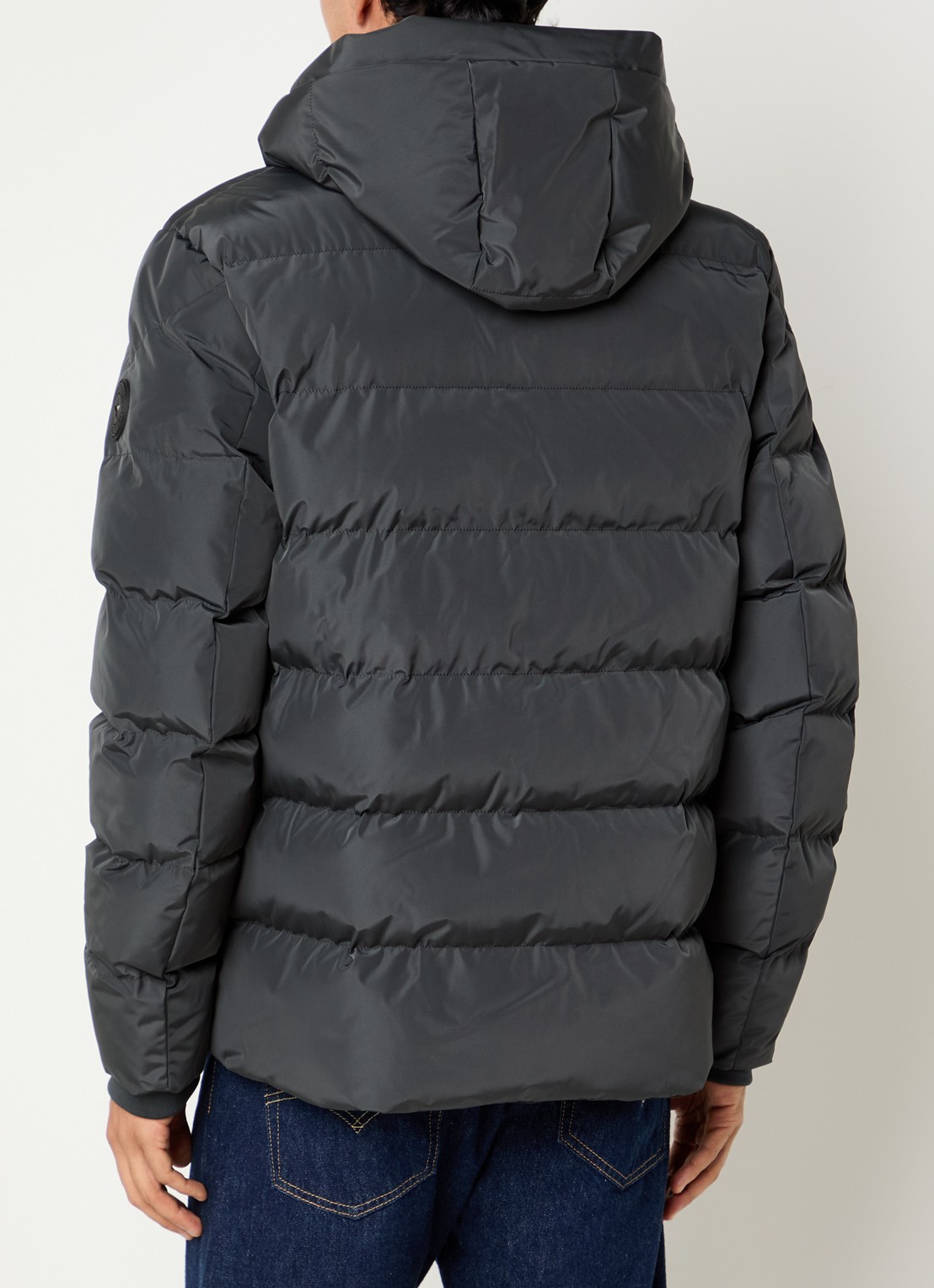 Airforce Robin puffer jack met capuchon - achterkant 4 donkergrijs
