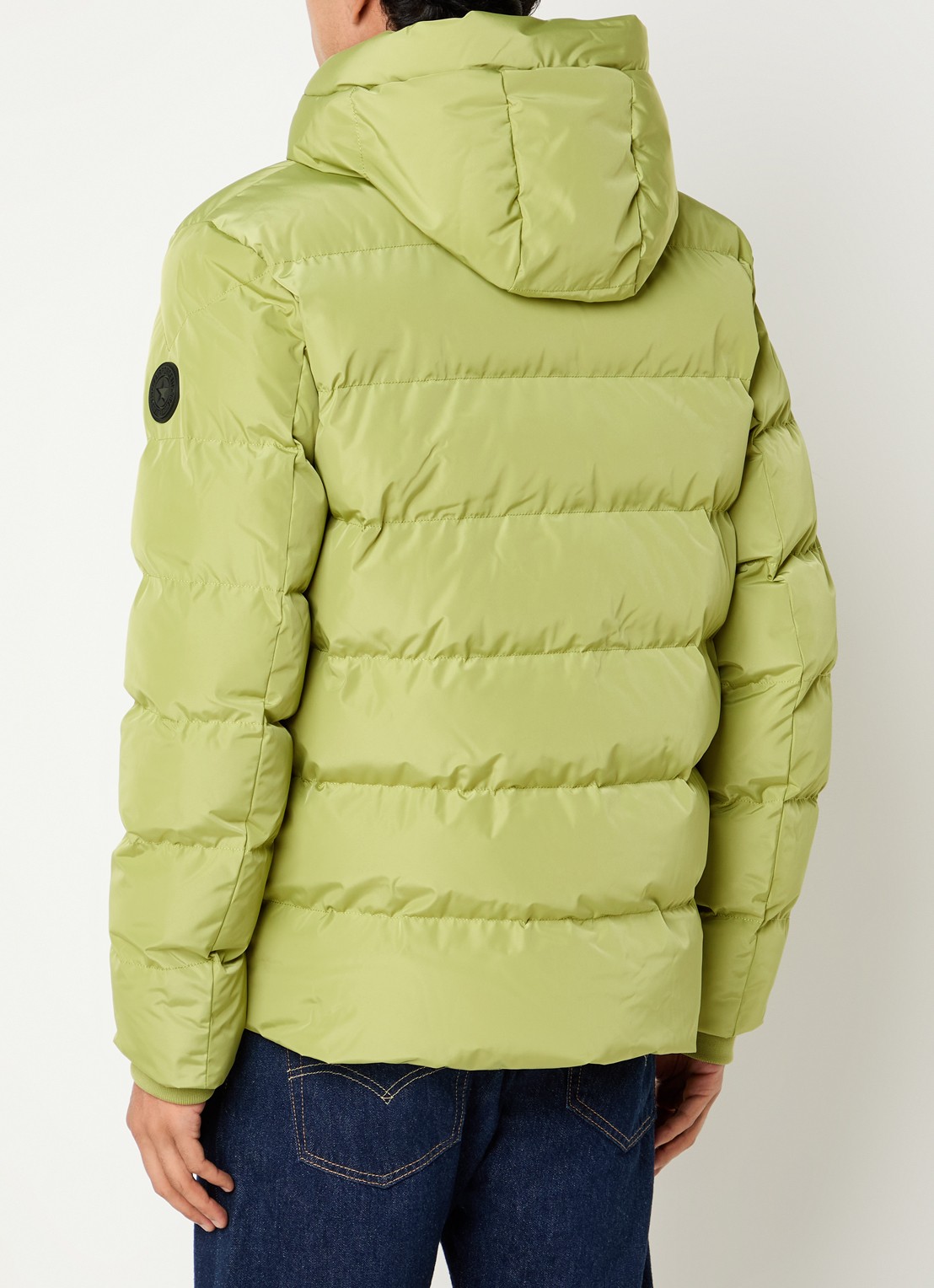 Airforce Robin puffer jack met capuchon - achterkant 4 mosgroen