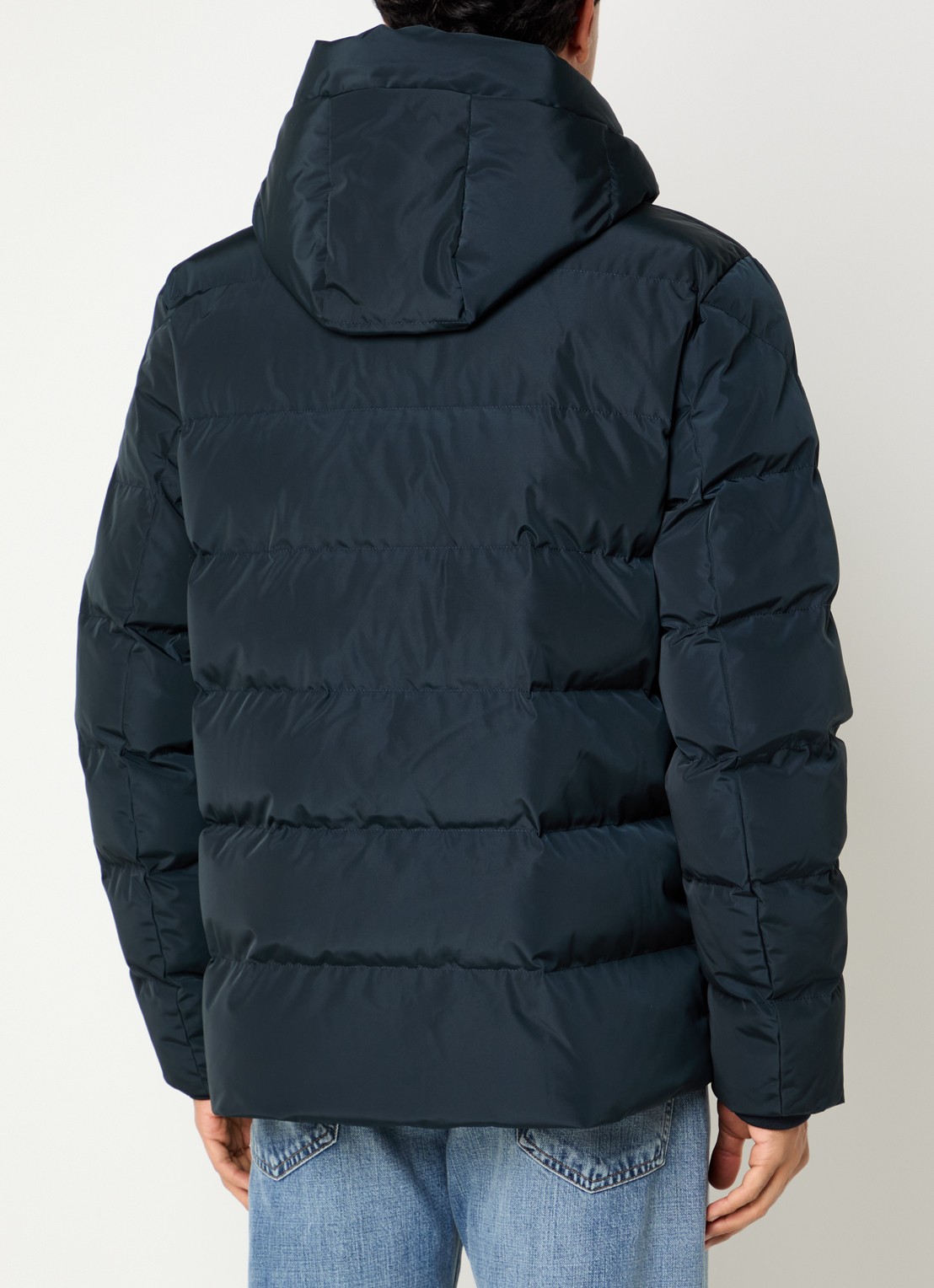 Airforce Robin puffer jack met capuchon - achterkant 4 donkerblauw
