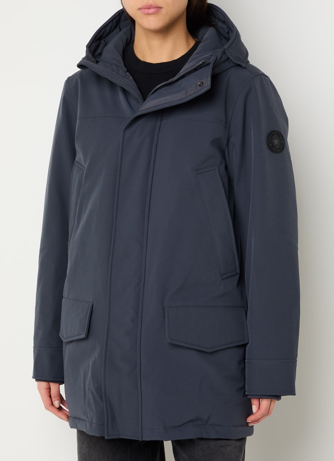 Airforce Snow gewatteerd jack met capuchon - detail 4 blauw