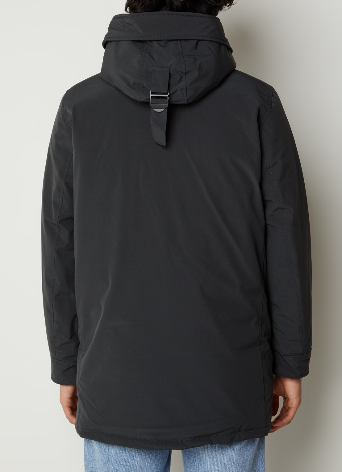 Airforce Snow gewatteerde parka met capuchon - achterkant 2 donkergrijs