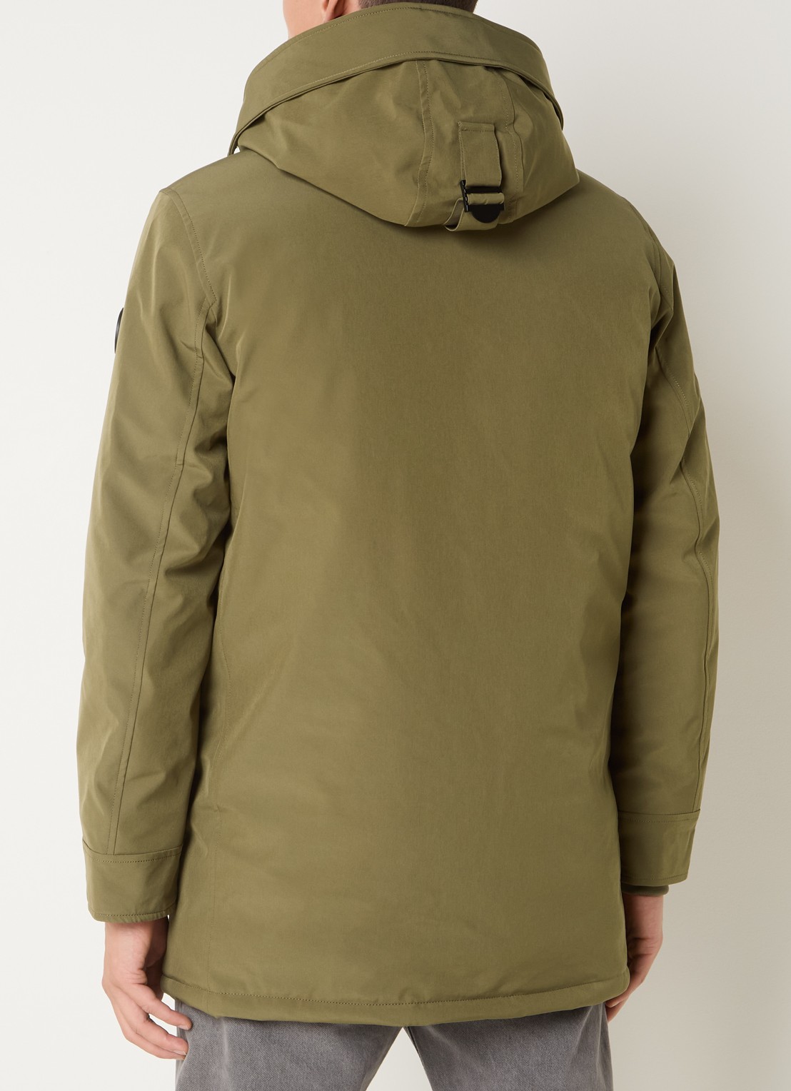 Airforce Snow gewatteerde parka met capuchon - achterkant 4 mosgroen