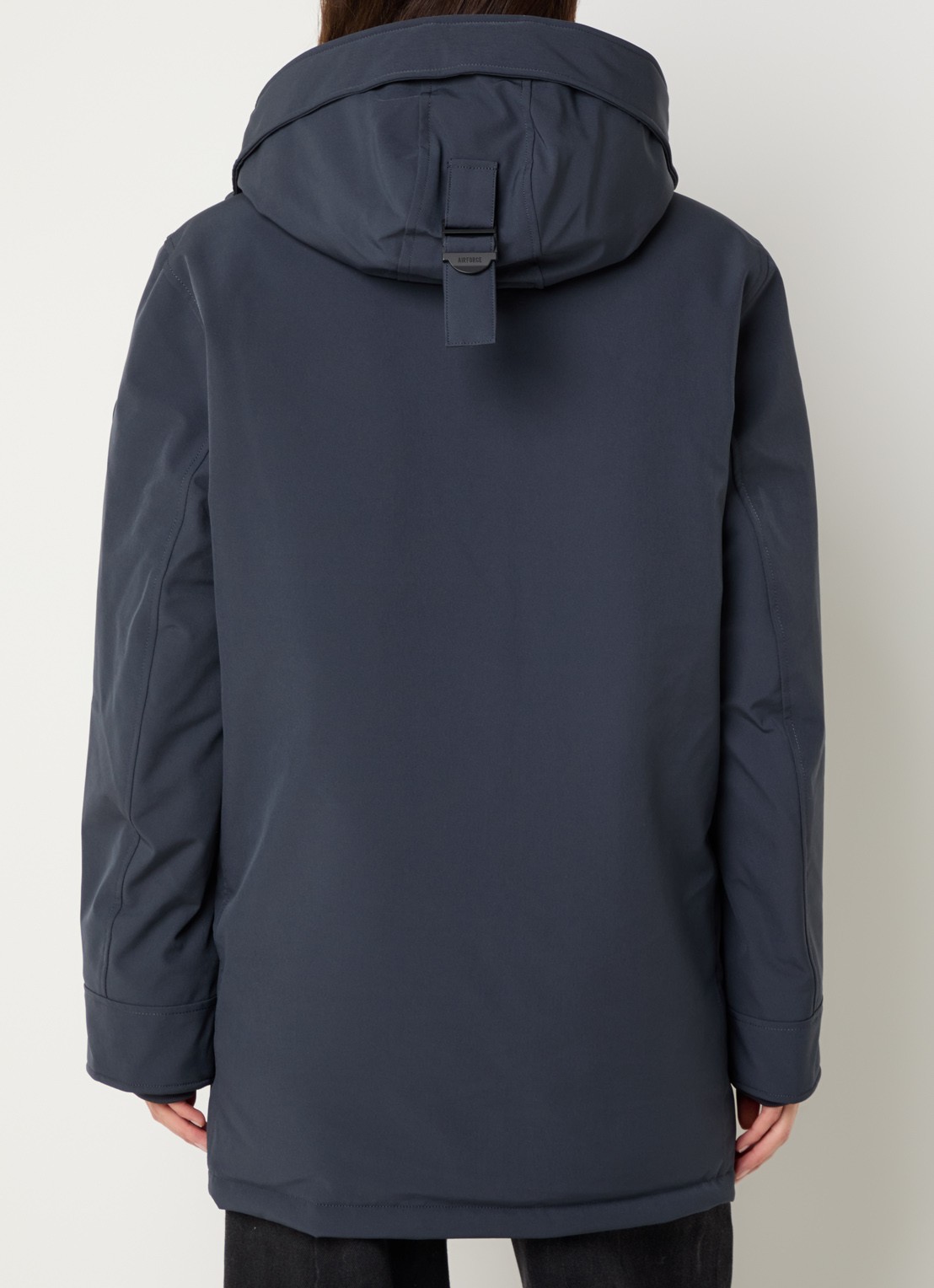 Airforce Snow gewatteerde parka met capuchon - achterkant blauw