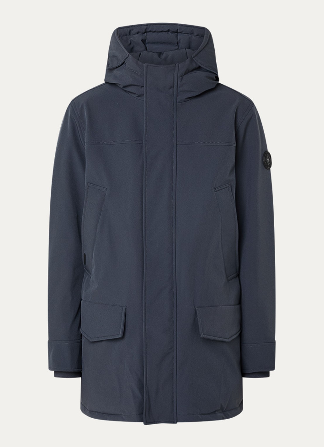 Airforce Snow gewatteerde parka met capuchon - voorkant 3 blauw