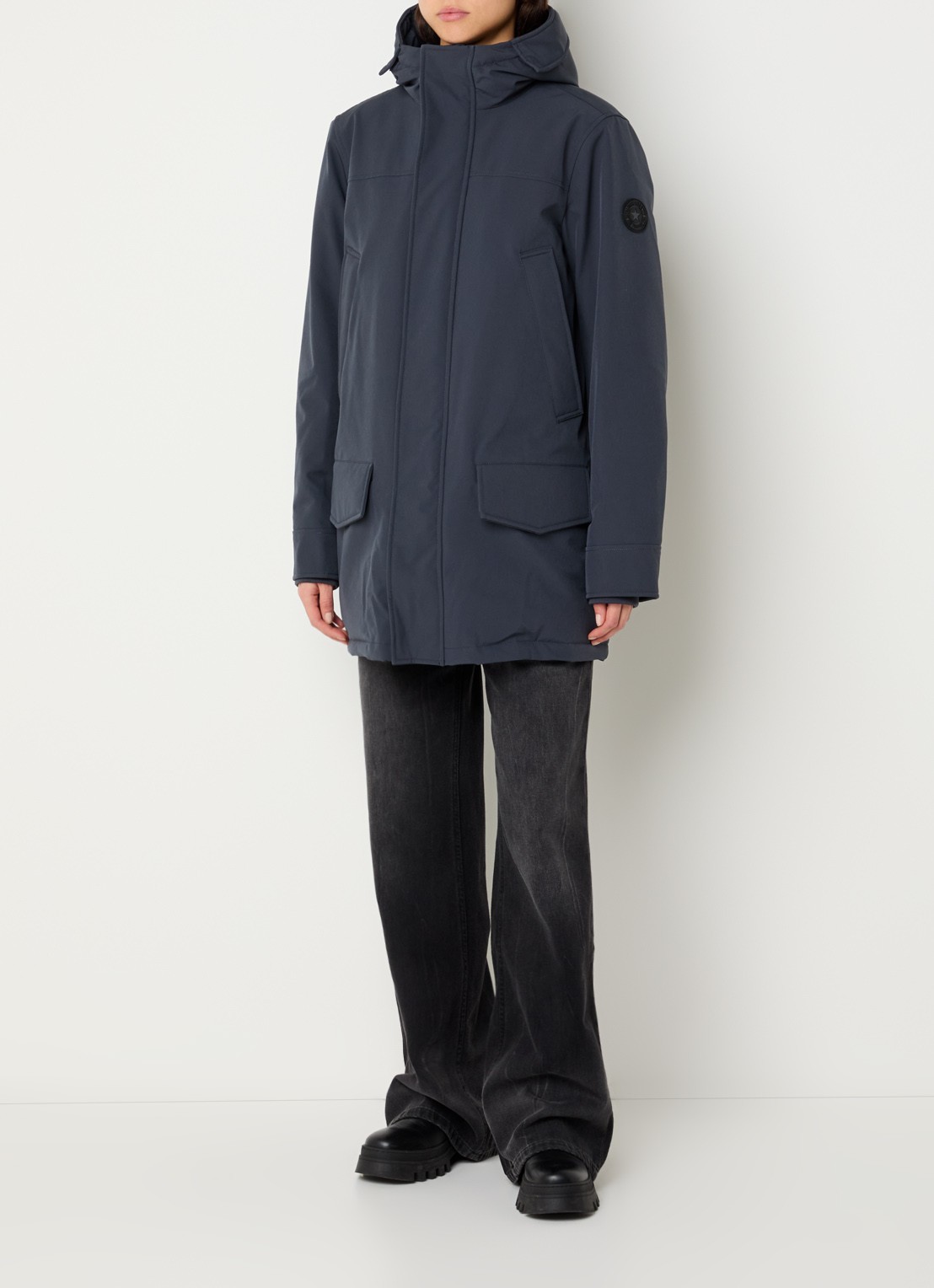 Airforce Snow gewatteerde parka met capuchon - voorkant 4 blauw