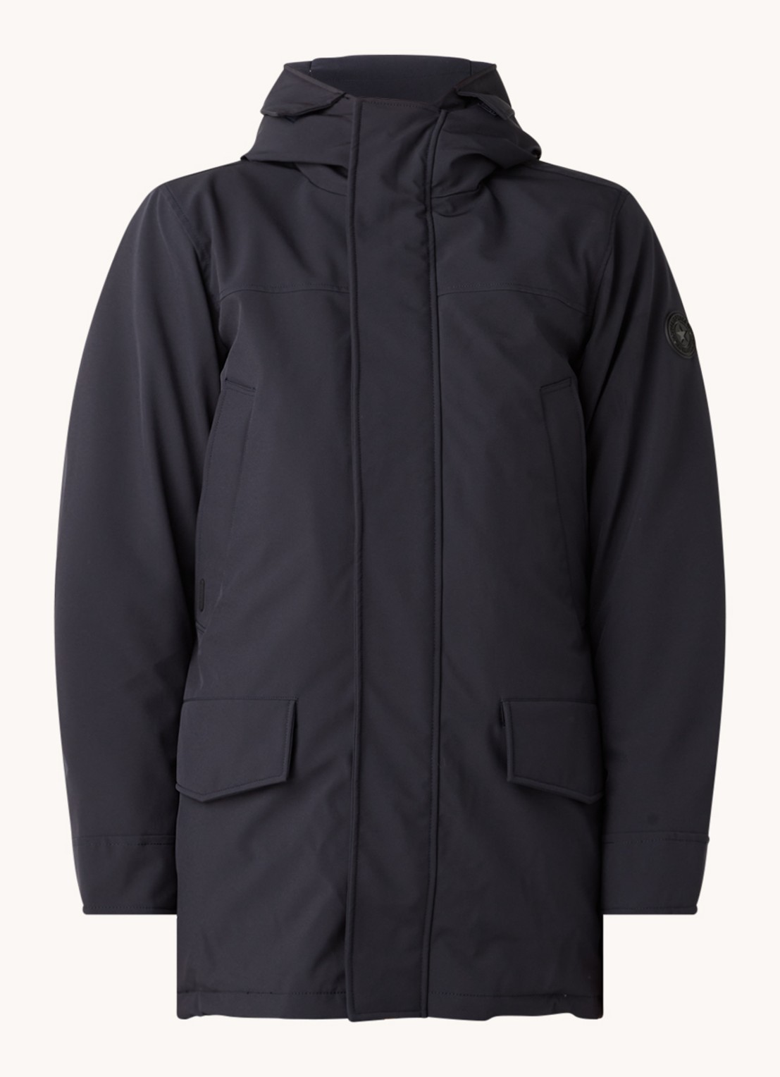 Airforce Snow gewatteerde parka met capuchon - voorkant 3 donkerblauw