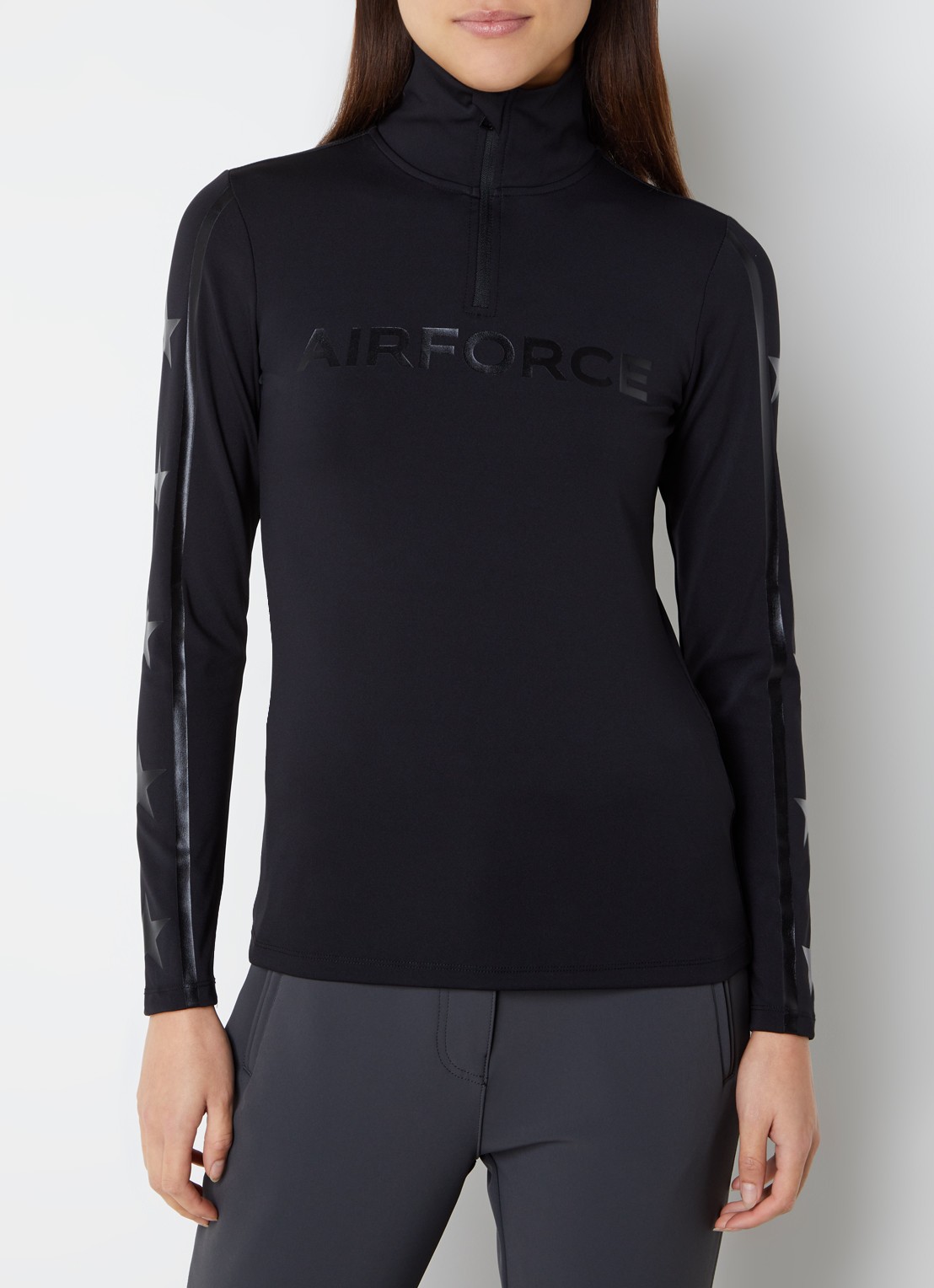 Airforce Squaw Vally skipully met logoprint - detail 4 zwart