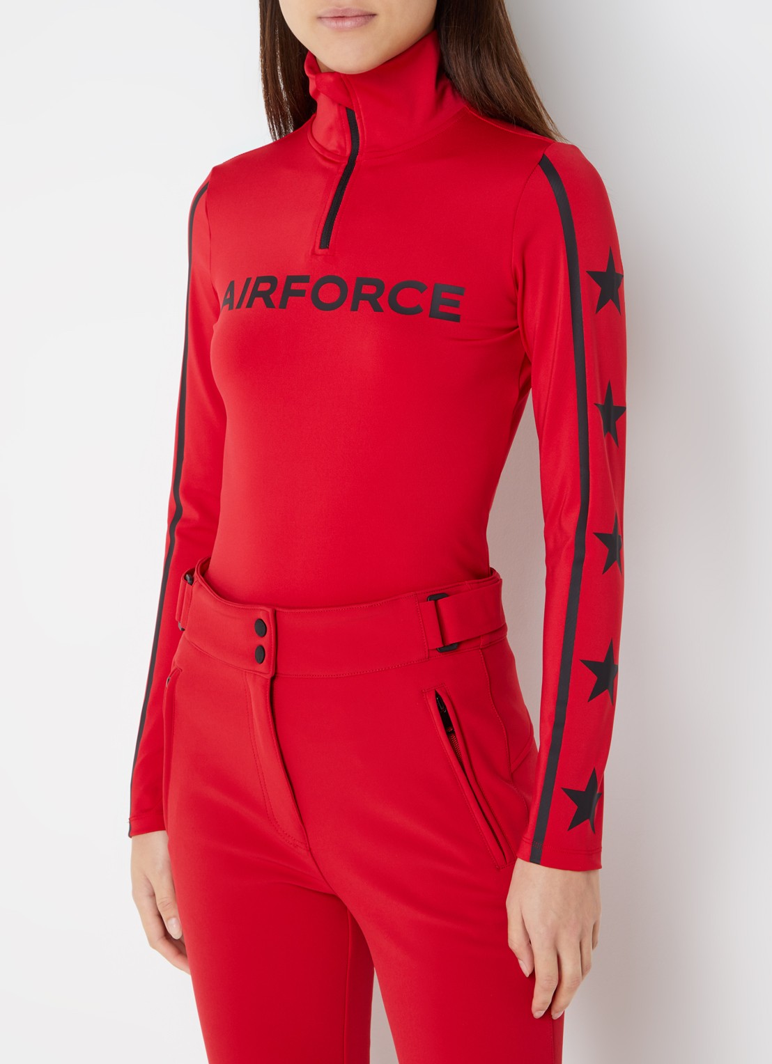 Airforce Squaw Vally skipully met logoprint - detail rood