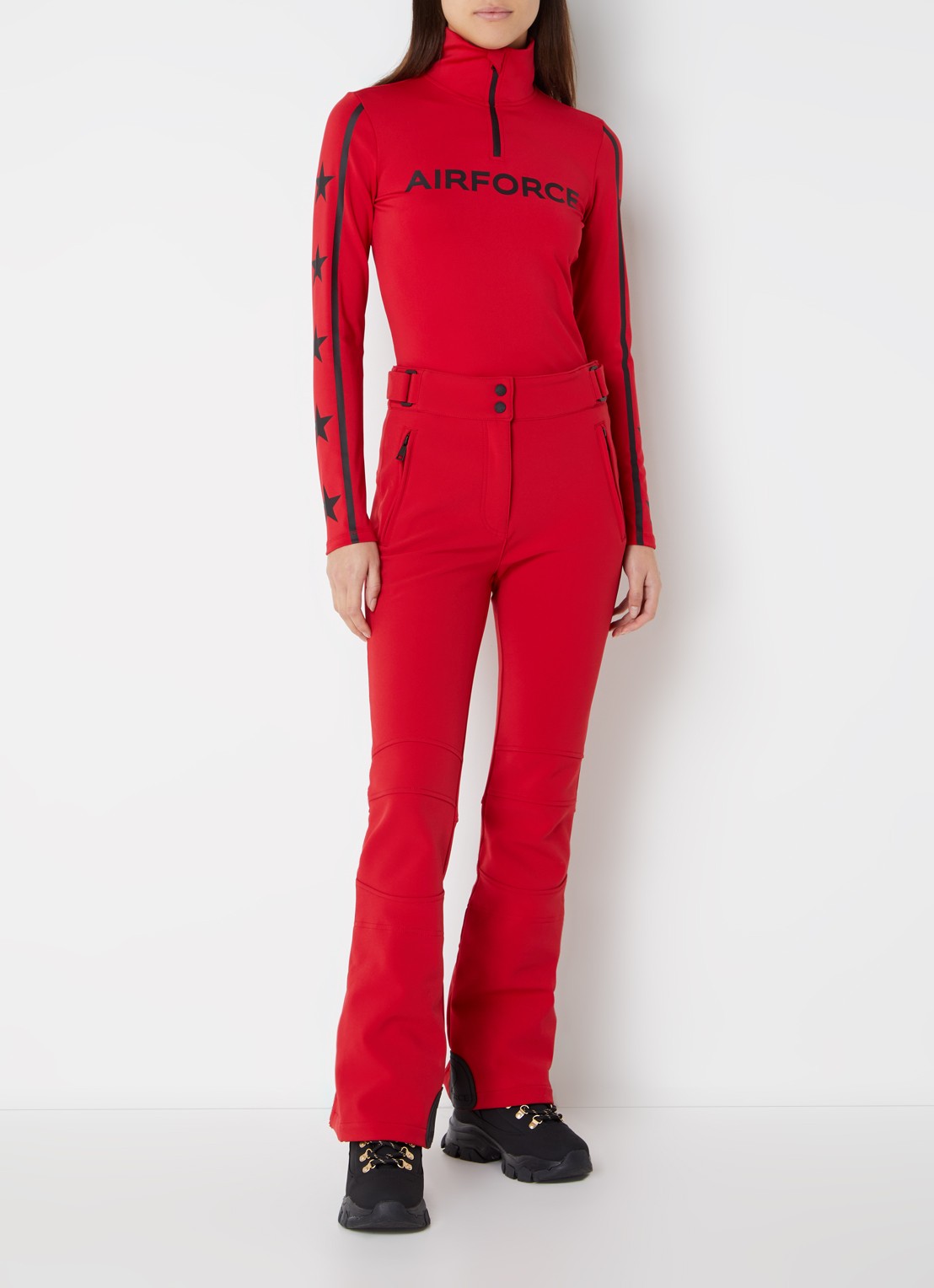 Airforce Squaw Vally skipully met logoprint - voorkant 3 rood