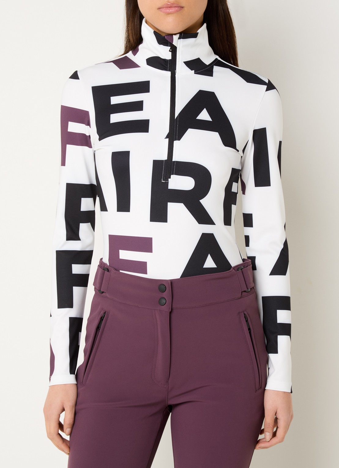 Airforce Squaw Vally skipully met logoprint - detail aubergine