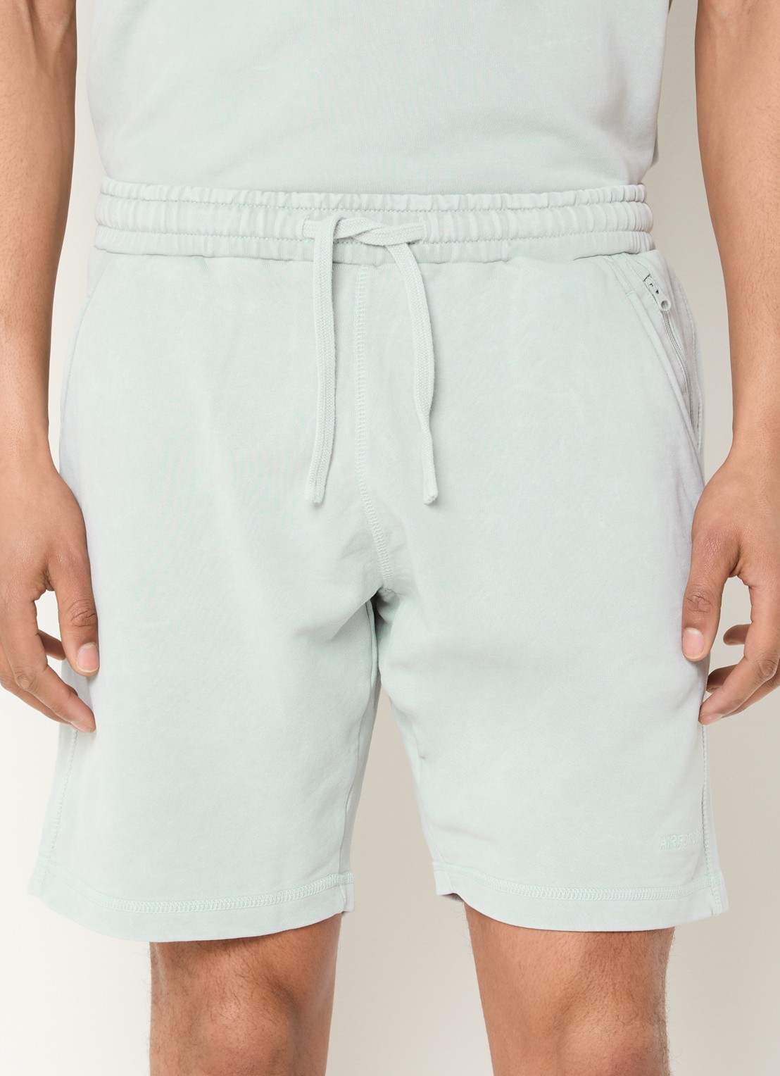 Airforce Straight fit korte broek met steekzakken - detail 4 mint