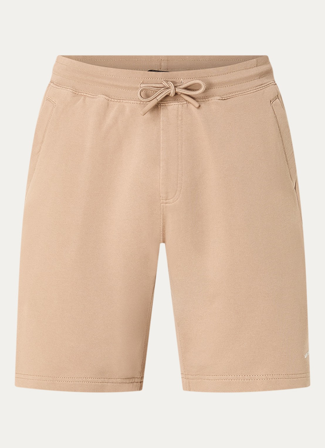 Airforce Straight fit korte joggingbroek met logo - voorkant 2 zand