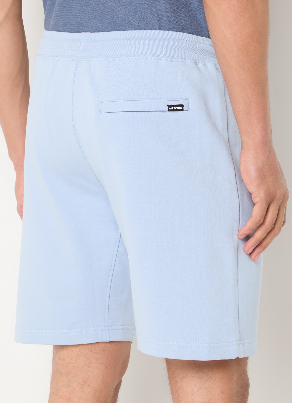 Airforce Straight fit korte joggingbroek met logo - achterkant 4 lichtblauw