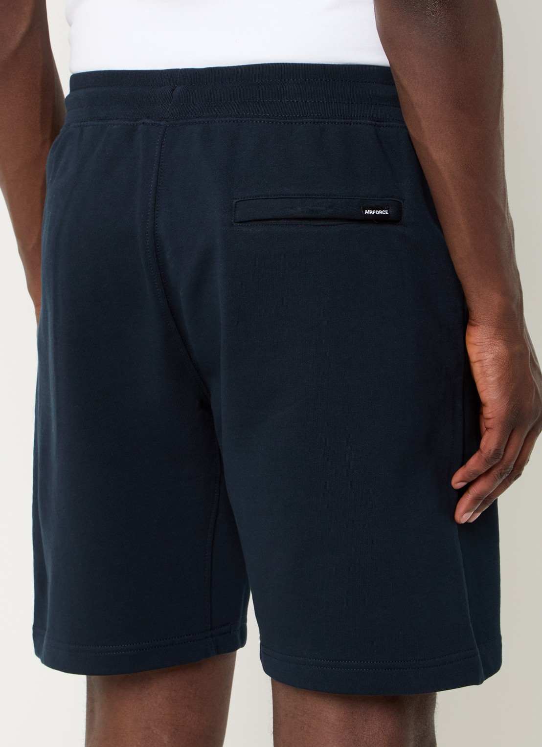 Airforce Straight fit korte joggingbroek met logo - achterkant 4 donkerblauw