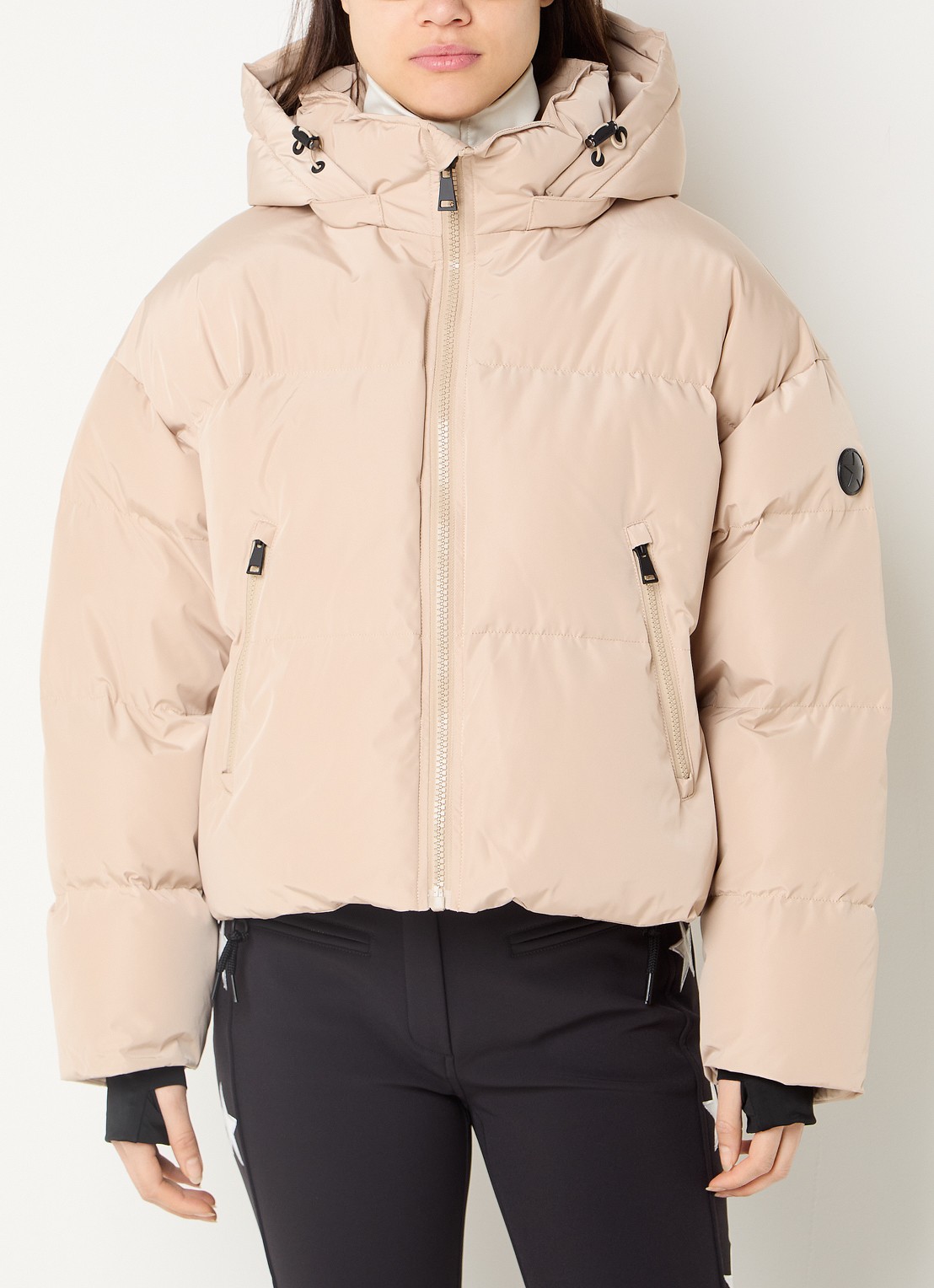 Airforce Sun Peaks ski-jas met afneembare capuchon en ritszakken - detail beige