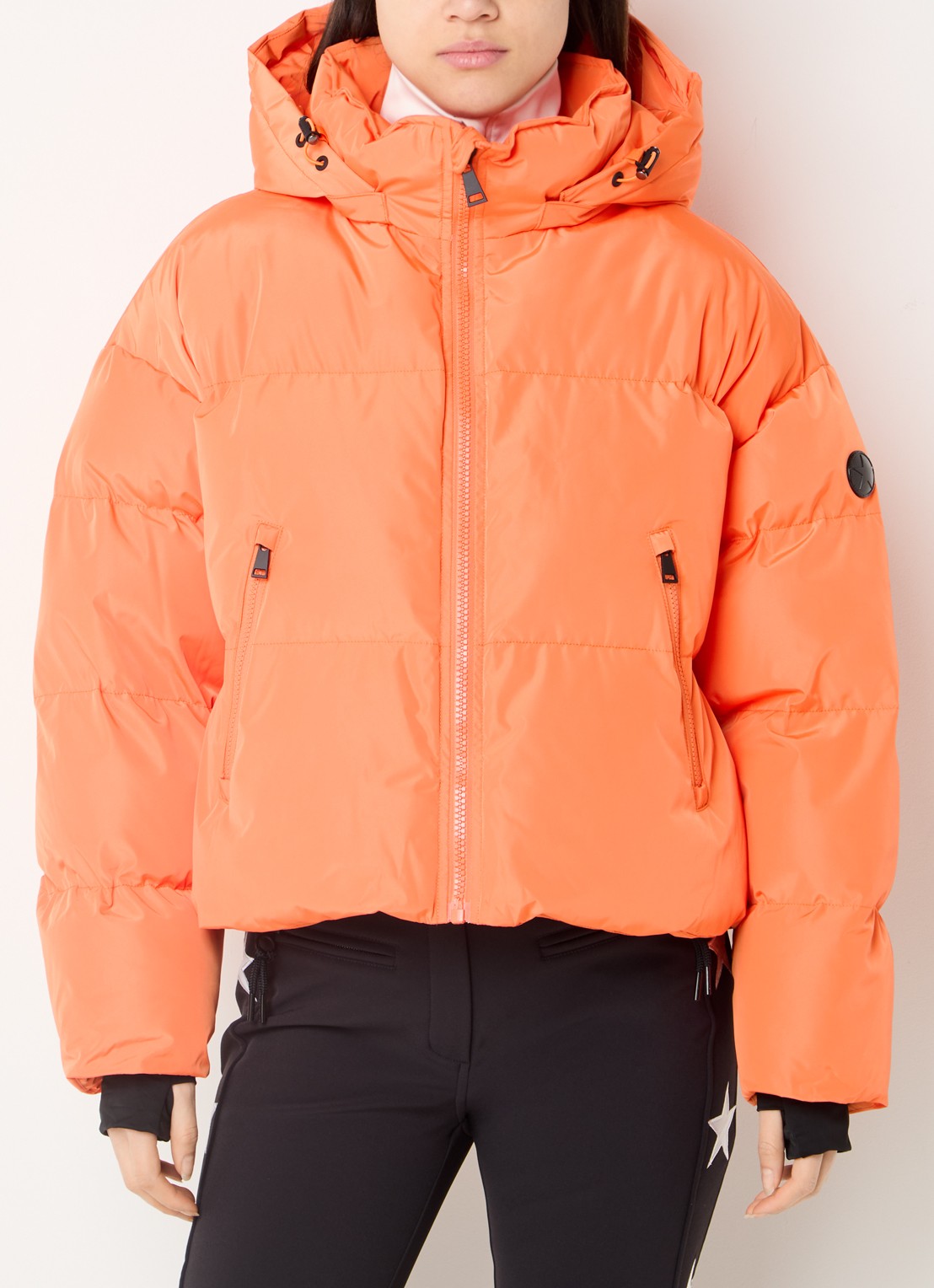 Airforce Sun Peaks ski-jas met afneembare capuchon en ritszakken - detail oranje