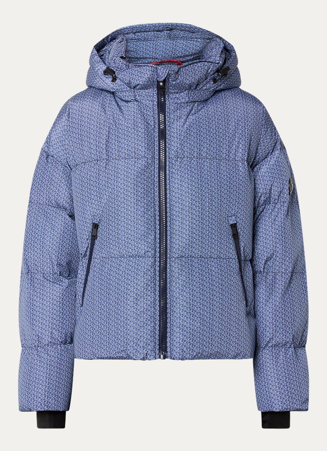 Airforce Sun Peaks ski-jas met logoprint en afneembare capuchon - voorkant 5 blauwgrijs