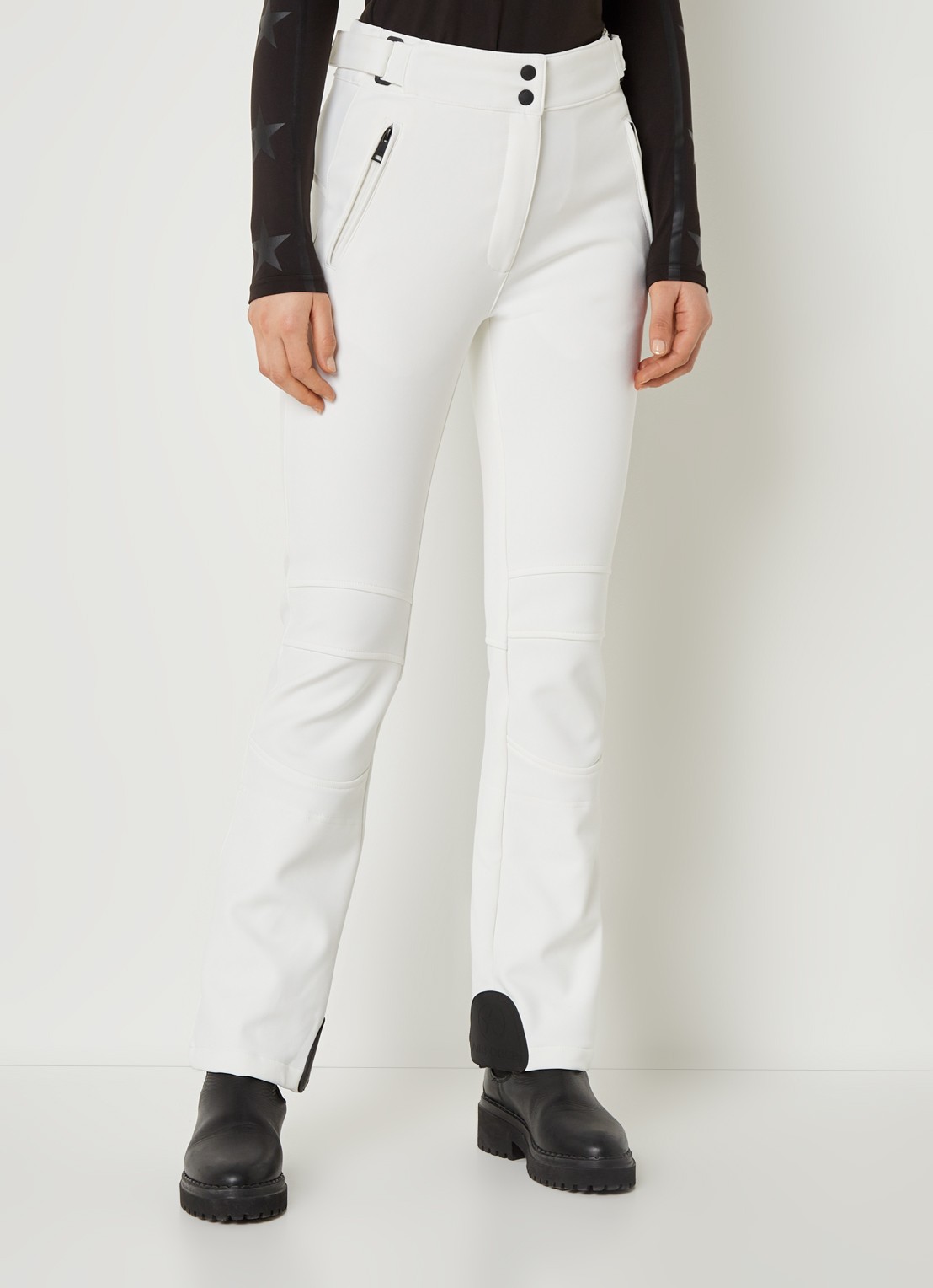 Airforce Sundance Mountain high waist flared fit skibroek met ritszakken - detail 4 wit