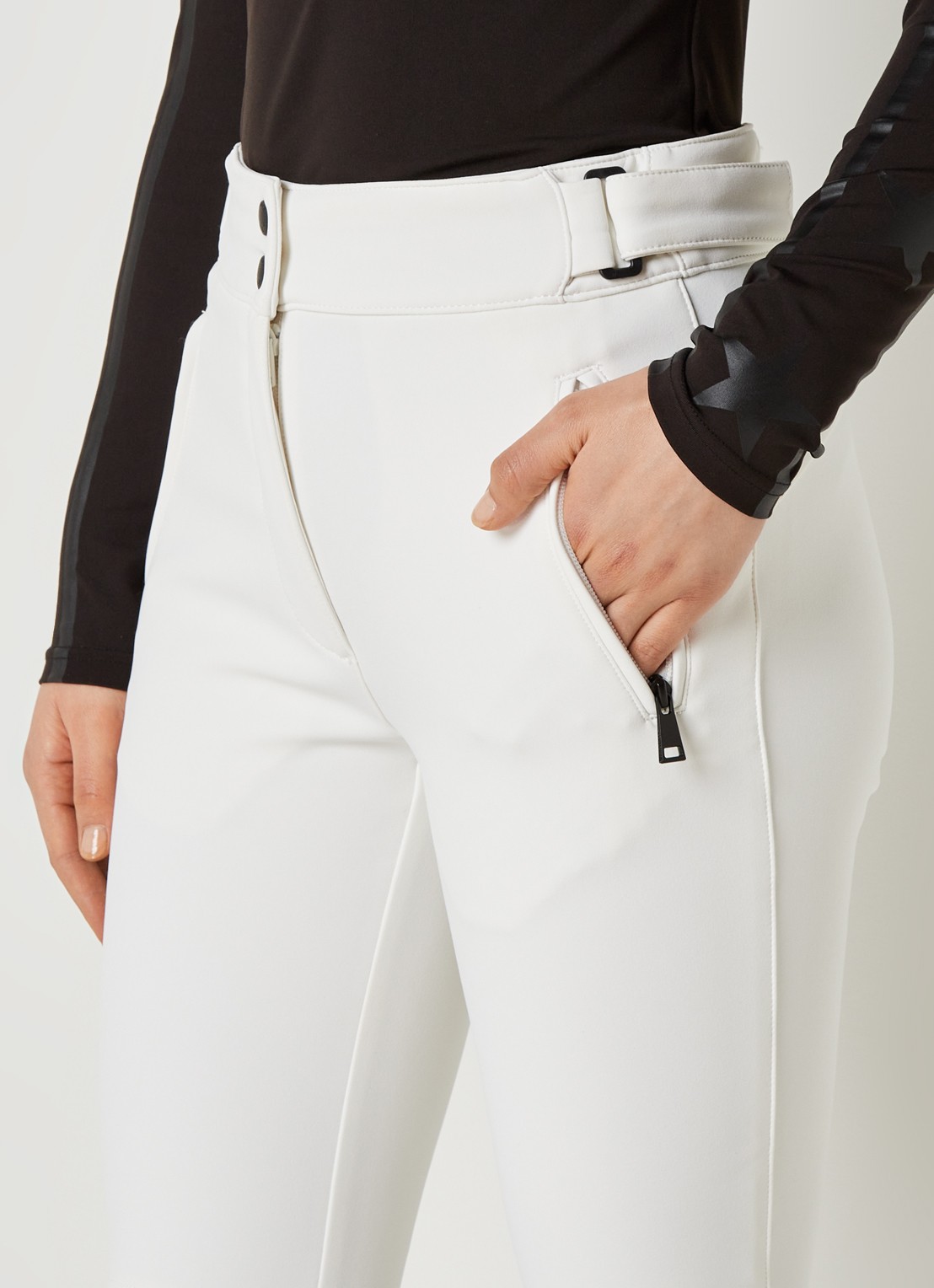 Airforce Sundance Mountain high waist flared fit skibroek met ritszakken - detail 6 wit