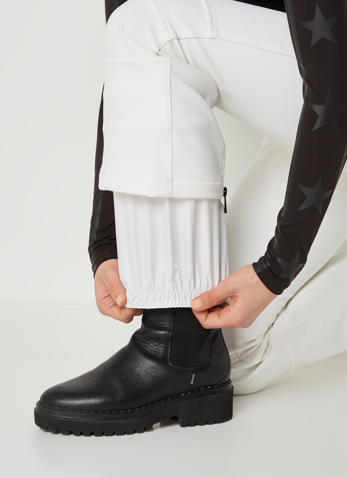 Airforce Sundance Mountain high waist flared fit skibroek met ritszakken - detail 7 wit