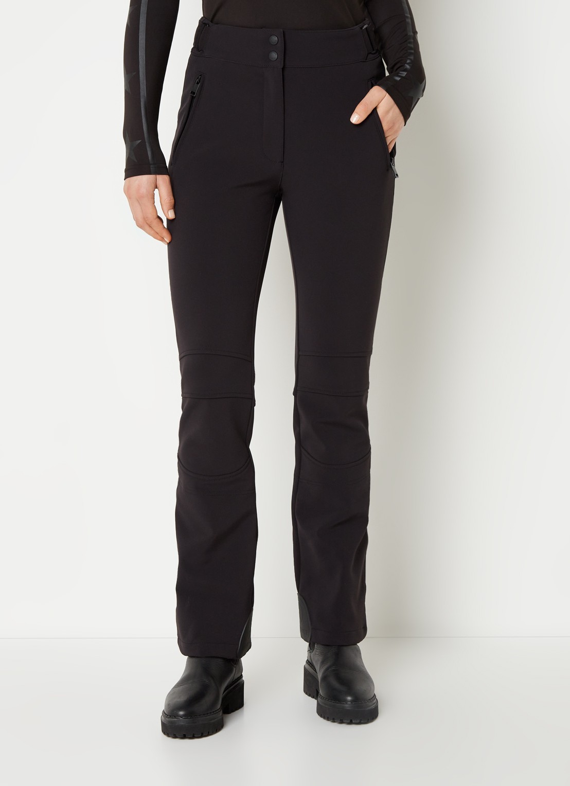 Airforce Sundance Mountain high waist flared fit skibroek met ritszakken - detail 4 zwart