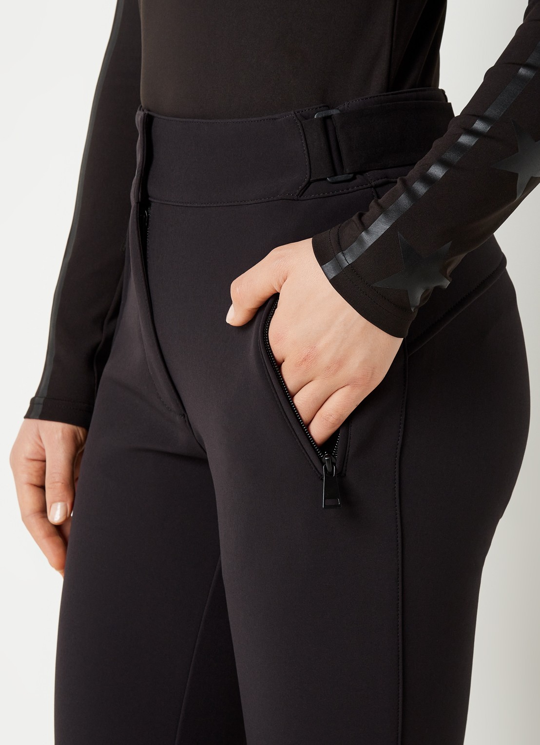 Airforce Sundance Mountain high waist flared fit skibroek met ritszakken - detail 7 zwart