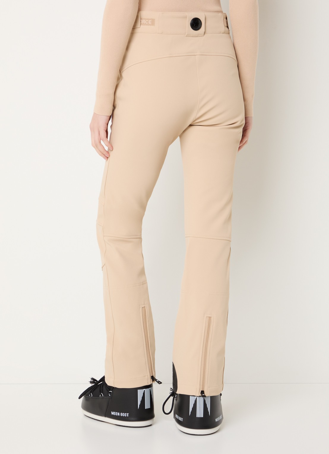 Airforce Sundance Mountain high waist flared fit skibroek met ritszakken - achterkant 5 beige