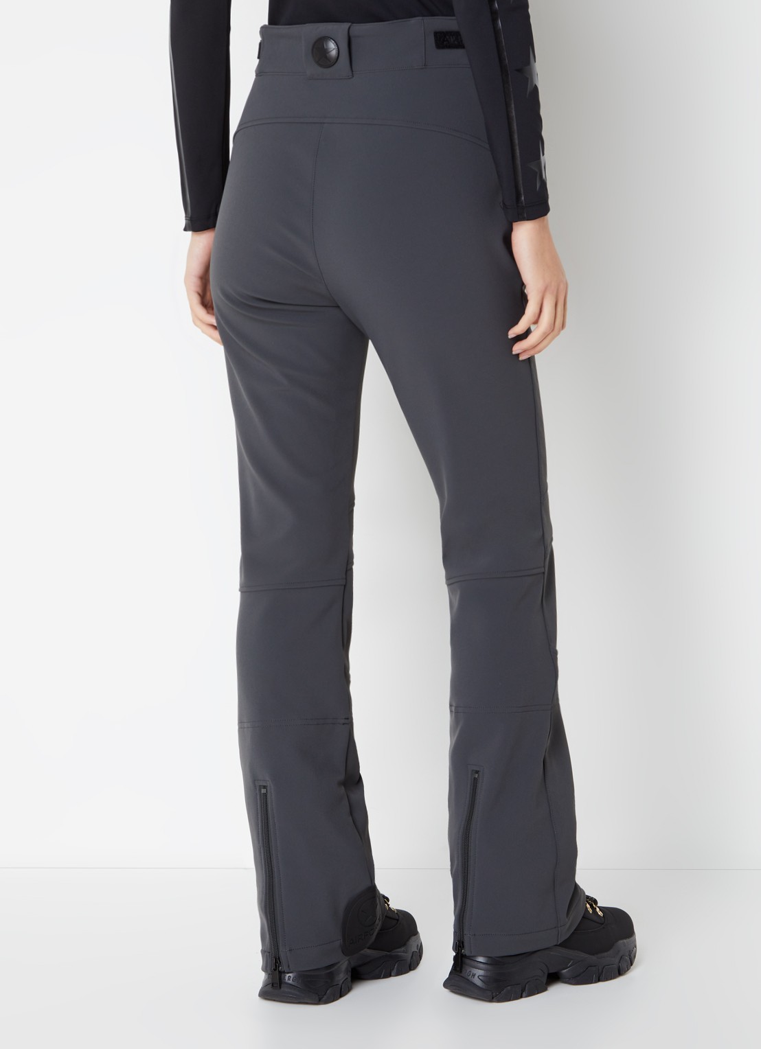 Airforce Sundance Mountain high waist flared fit skibroek met ritszakken - achterkant donkergrijs