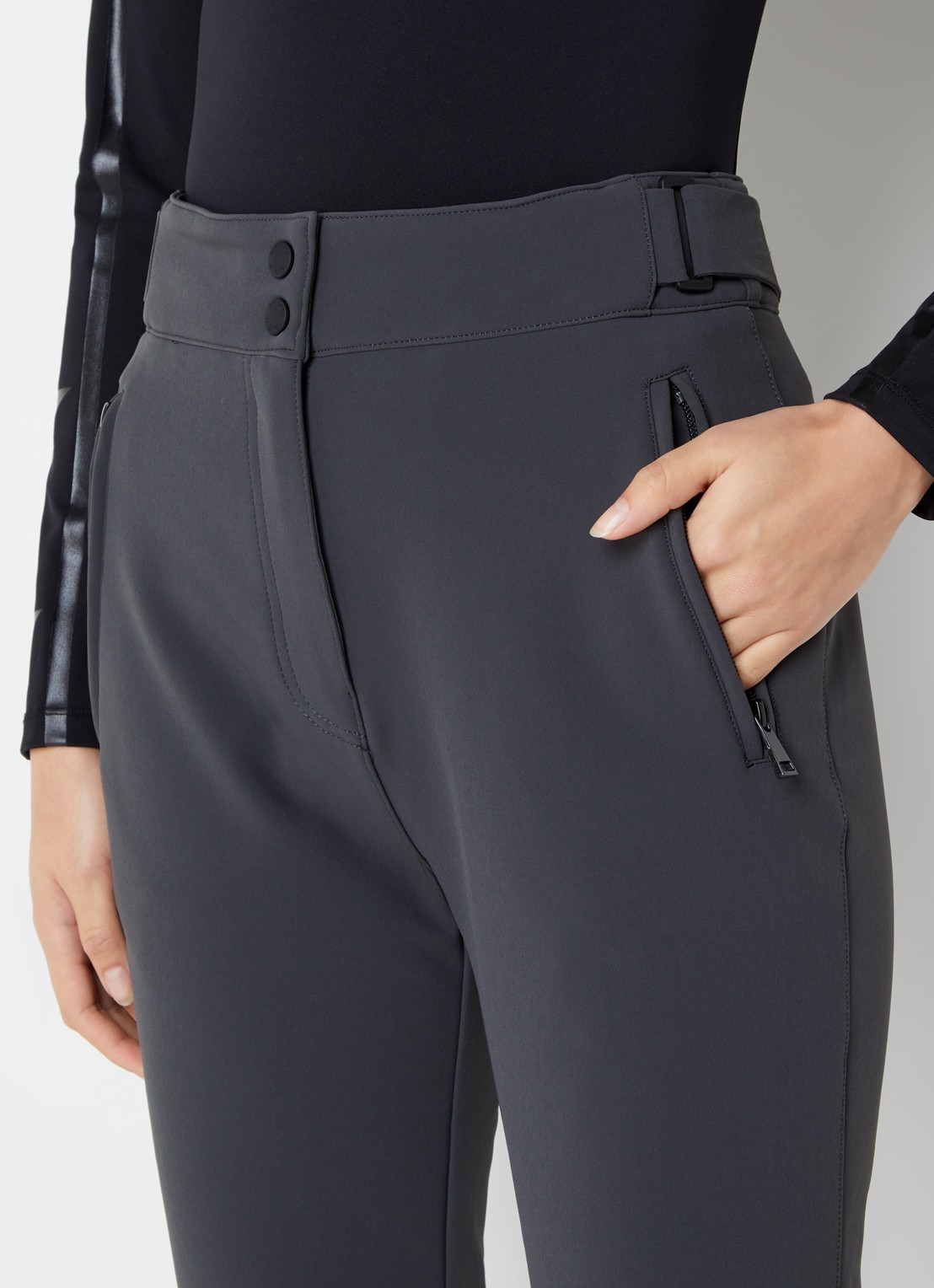 Airforce Sundance Mountain high waist flared fit skibroek met ritszakken - detail 7 donkergrijs