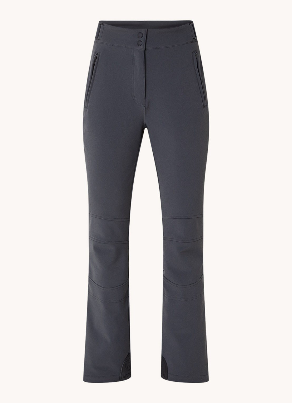 Airforce Sundance Mountain high waist flared fit skibroek met ritszakken - voorkant 2 donkergrijs