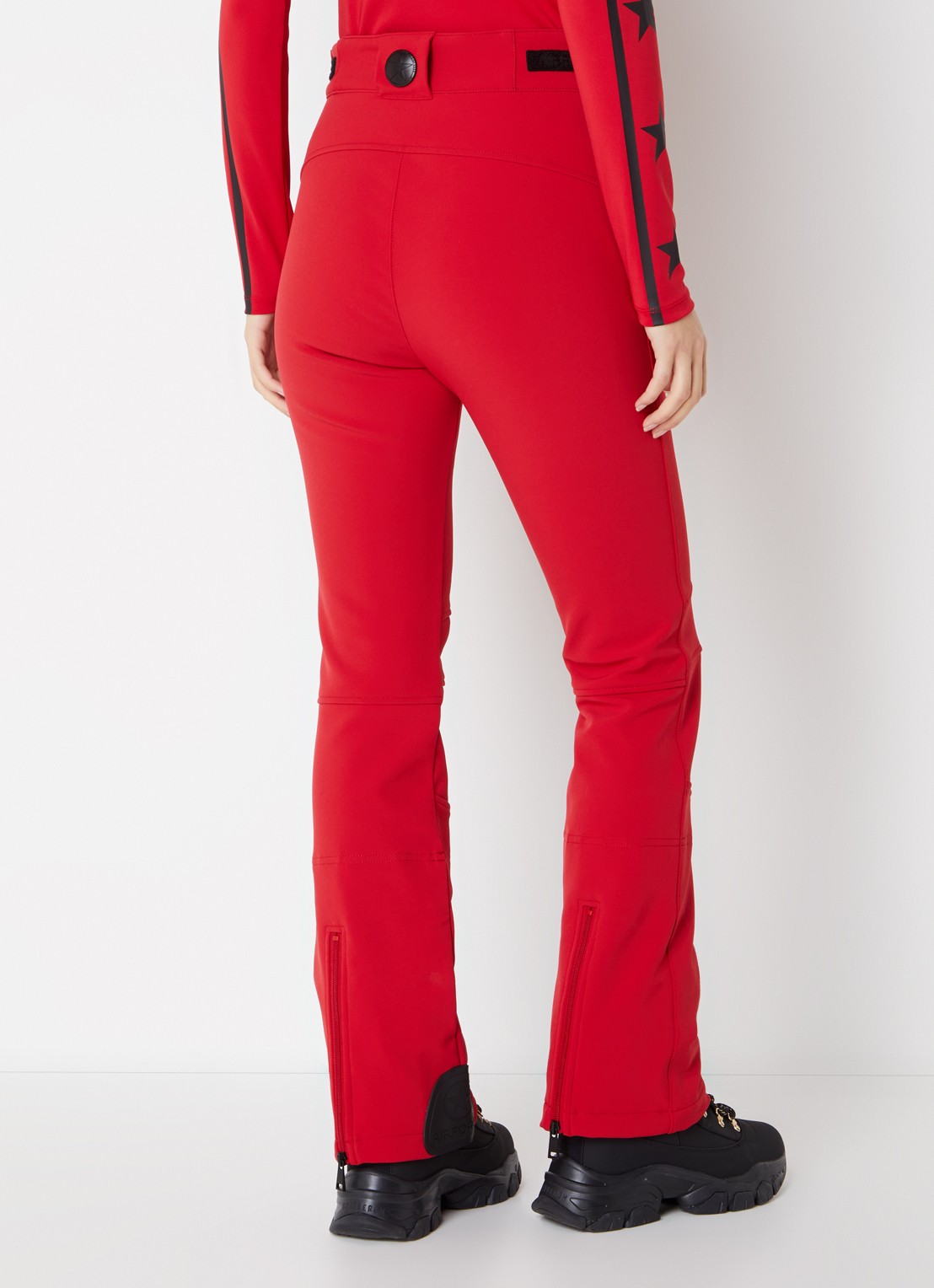 Airforce Sundance Mountain high waist flared fit skibroek met ritszakken - achterkant 7 rood