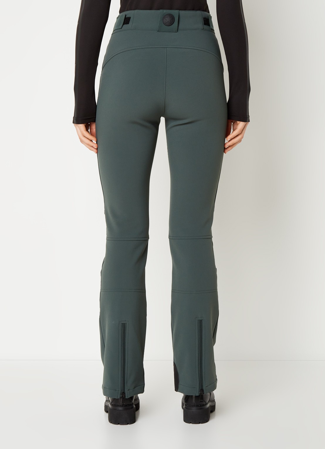 Airforce Sundance Mountain high waist flared fit skibroek met ritszakken - achterkant 3 flessengroen