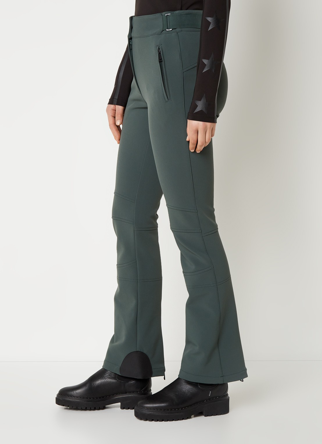 Airforce Sundance Mountain high waist flared fit skibroek met ritszakken - detail 5 flessengroen