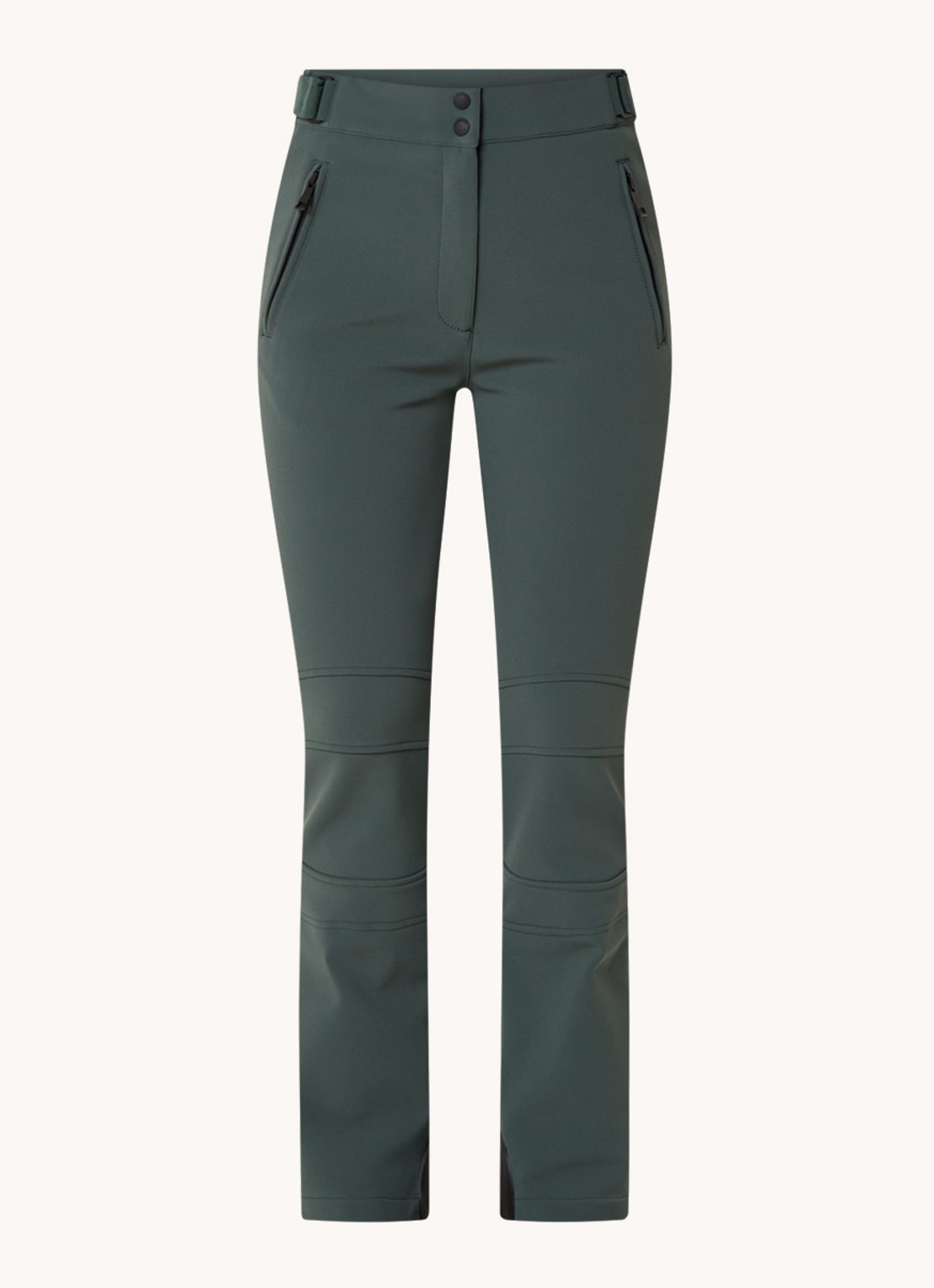 Airforce Sundance Mountain high waist flared fit skibroek met ritszakken - voorkant flessengroen