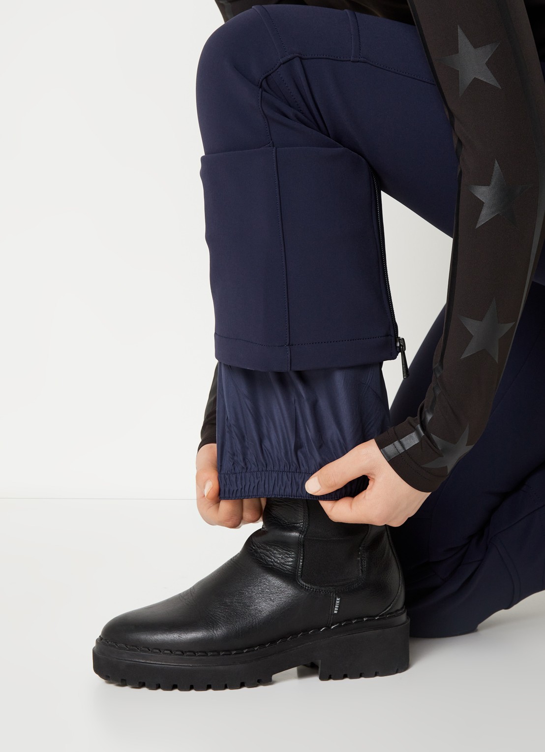 Airforce Sundance Mountain high waist flared fit skibroek met ritszakken - detail 6 indigo