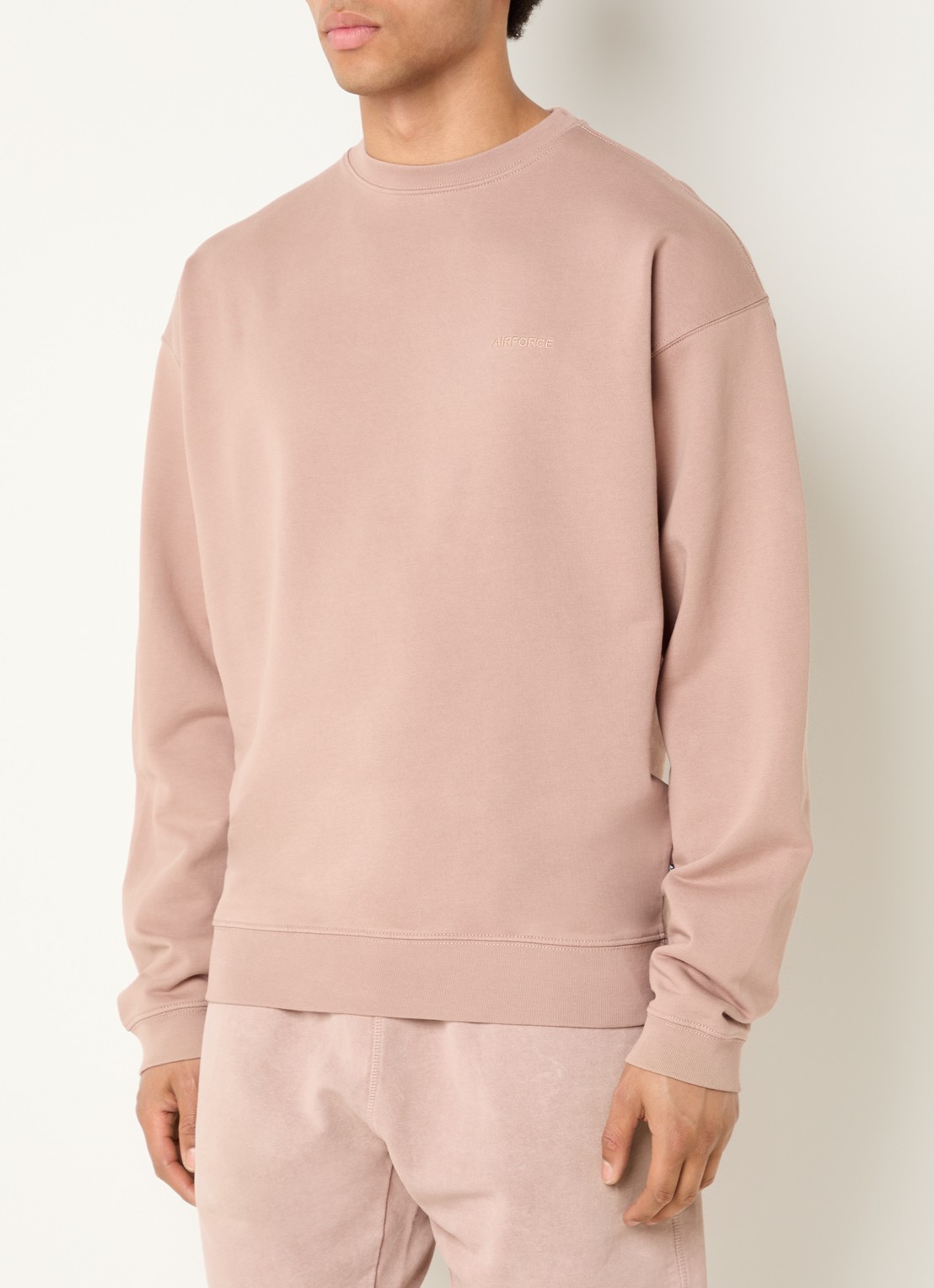 Airforce Sweater met logo- en backprint - achterkant 3 oudroze