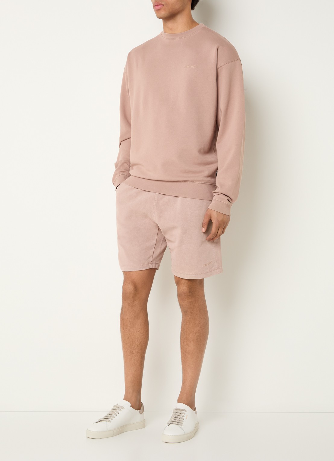 Airforce Sweater met logo- en backprint - voorkant 2 oudroze