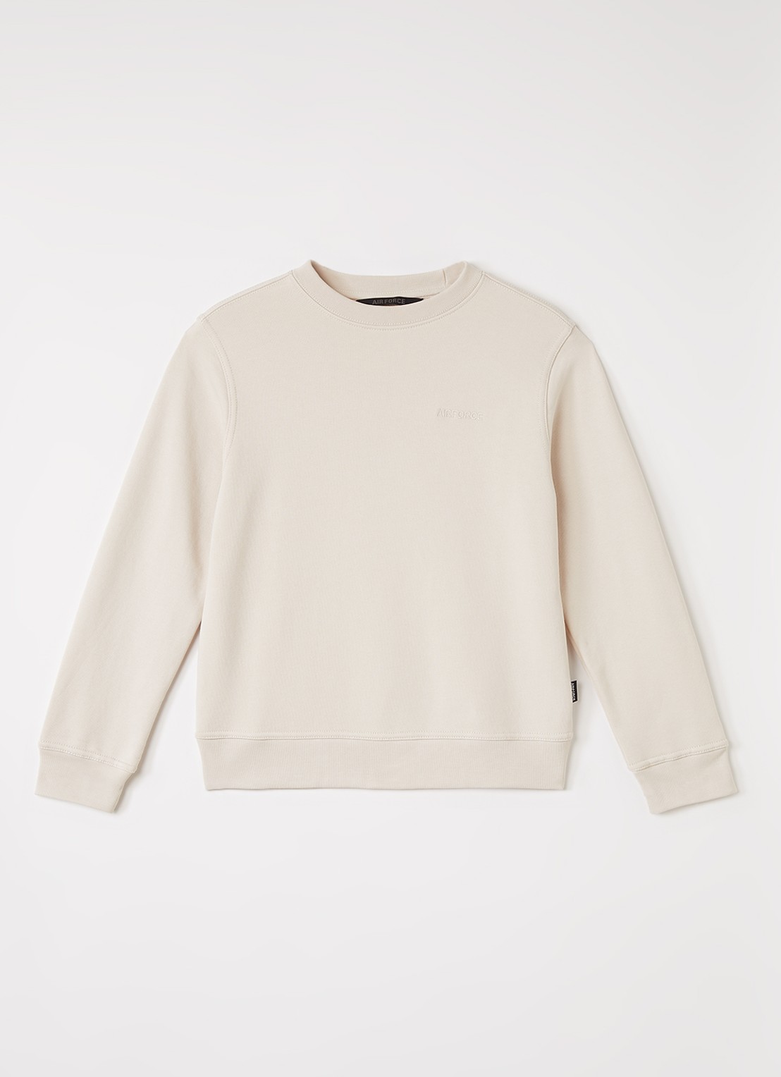 Airforce Sweater met logo- en backprint - voorkant 2 blauw