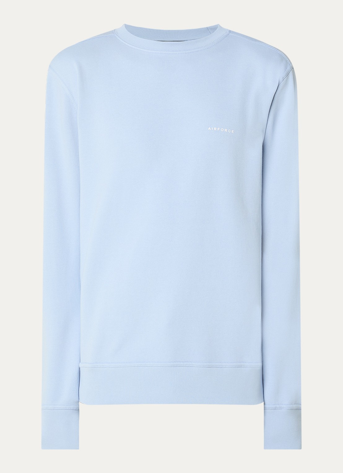 Airforce Sweater met logo - voorkant 3 blauwgrijs