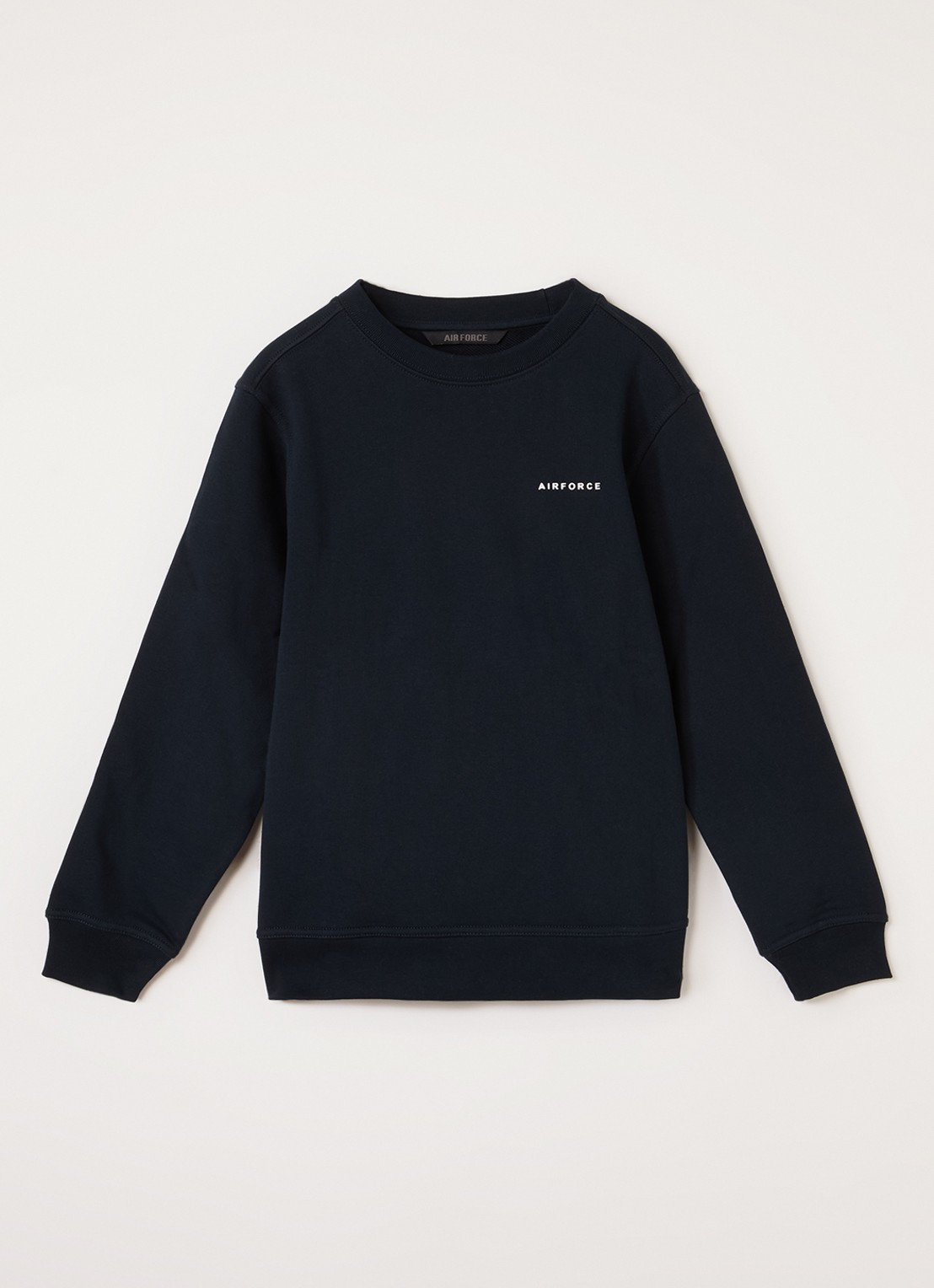 Airforce Sweater met logo - voorkant donkerblauw