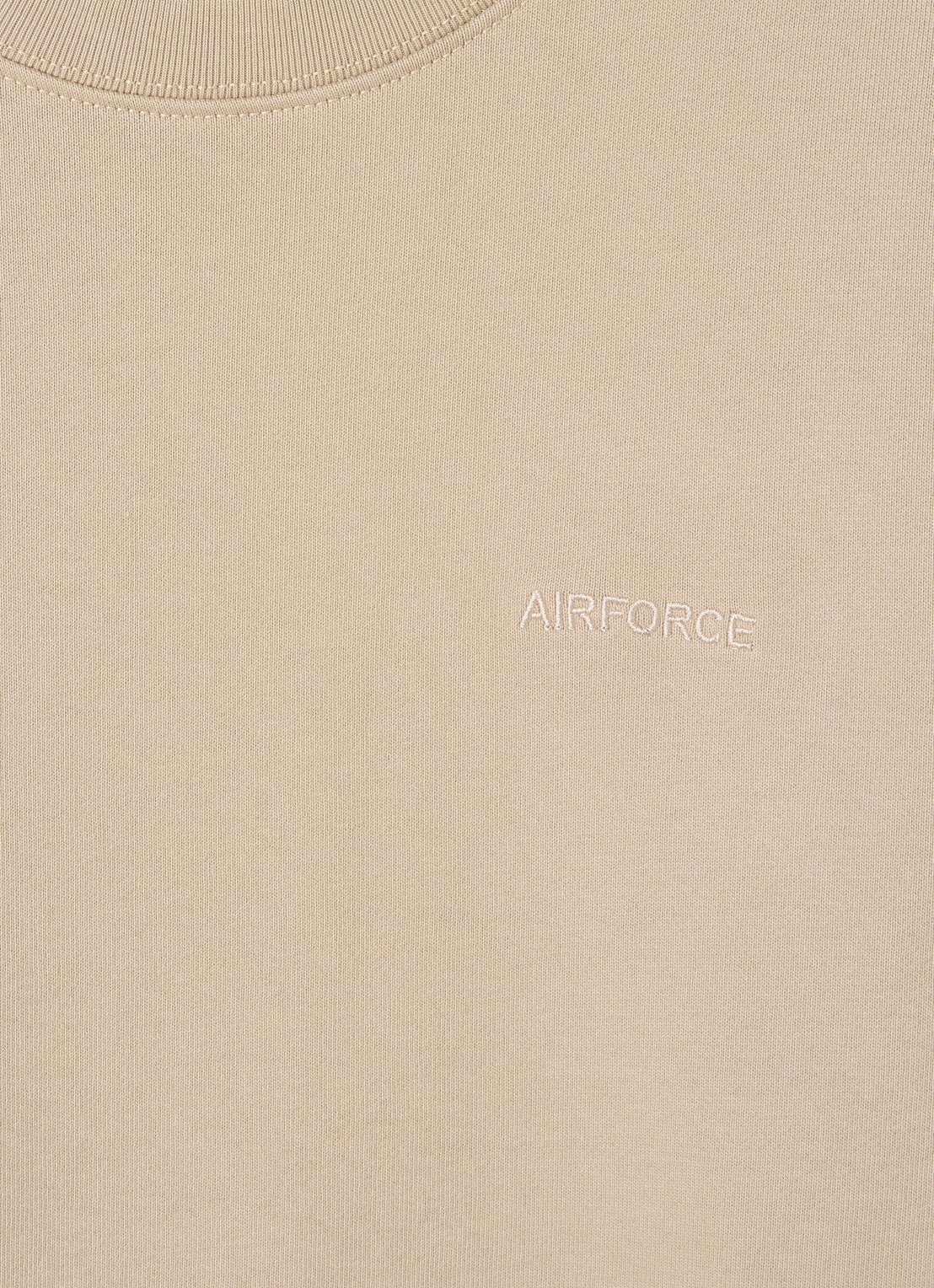 Airforce Sweater met logoborduring - detail beige